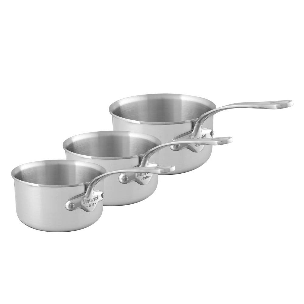 mauviel-m-urban-3-s-rie-de-3-casseroles-inox-bross-16-18-20-cm-finition-polie-bo image 1