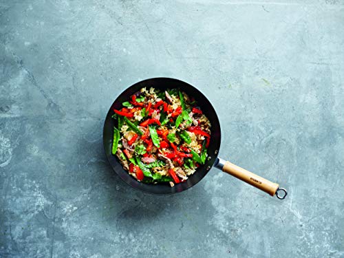 kitchen-fun-by-beka-wok-28-cm-t-le-d-acier-noir-avec-poign-e-bois-antiadh-sif-2- image 7