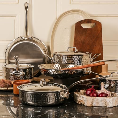 mauviel-m-elite-casserole-martel-e-5-plis-0-8-l-avec-couvercle-incurv-et-poign-e image 6