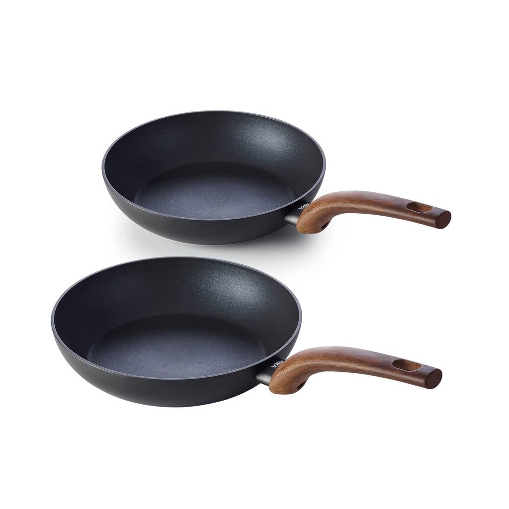 beka-yakuro-lot-de-2-po-les-en-aluminium-24-28-cm-design-japonais-tous-feux-dont image 1