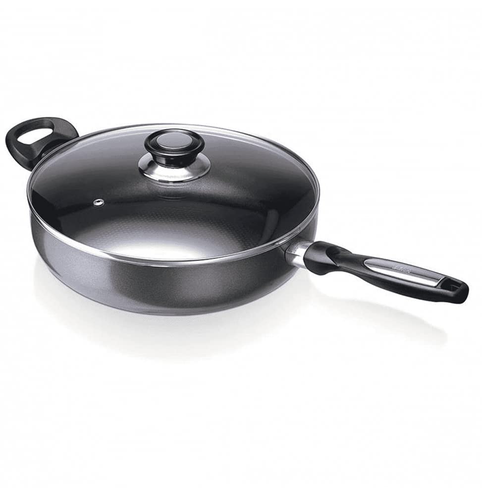 beka-pro-induc-sauteuse-28-cm-ptfe-avec-poign-e-et-couvercle-en-verre-tous-feux- image 1