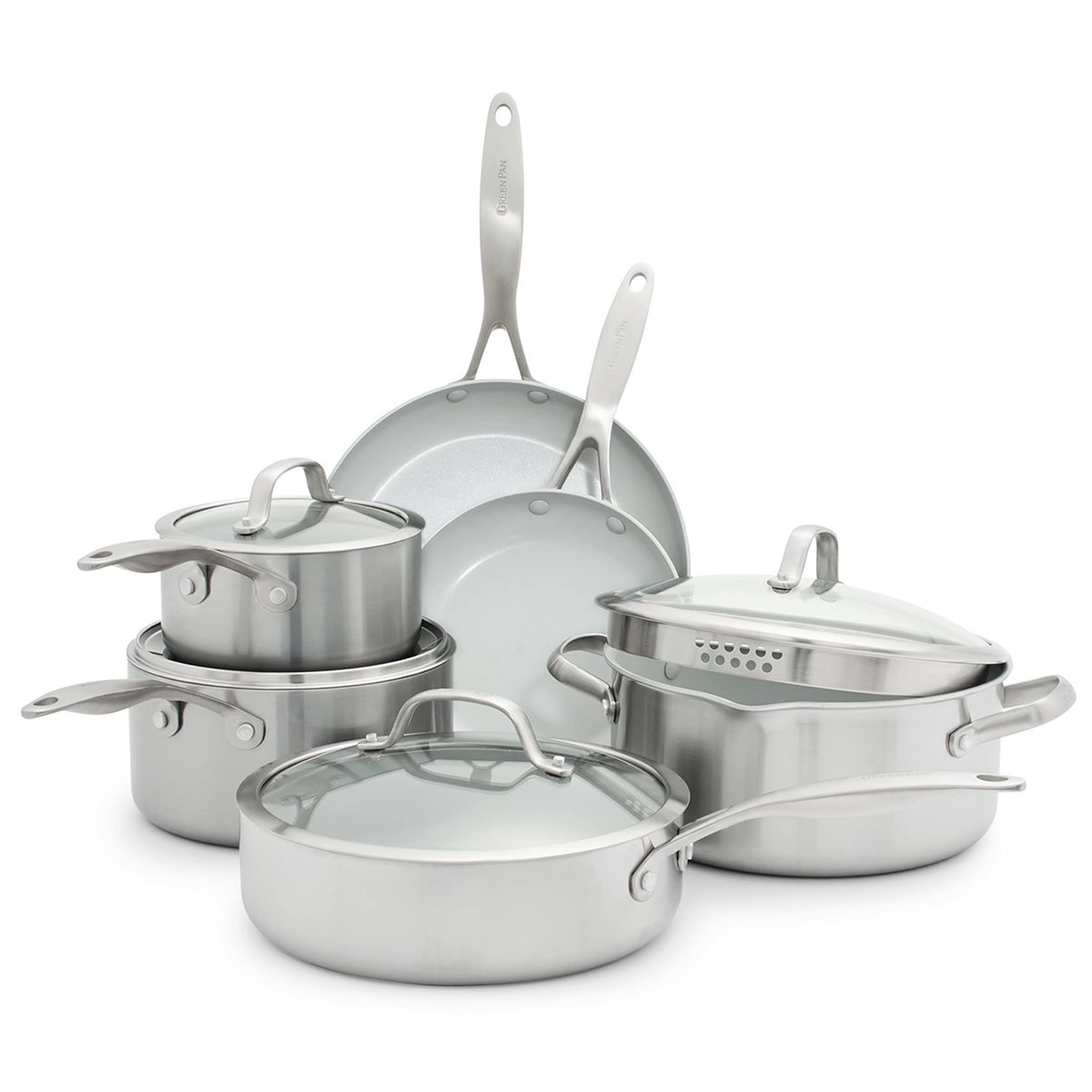 greenpan-venice-pro-tri-ply-batterie-de-cuisine-10-pi-ces-acier-inoxydable-3-pli image 1