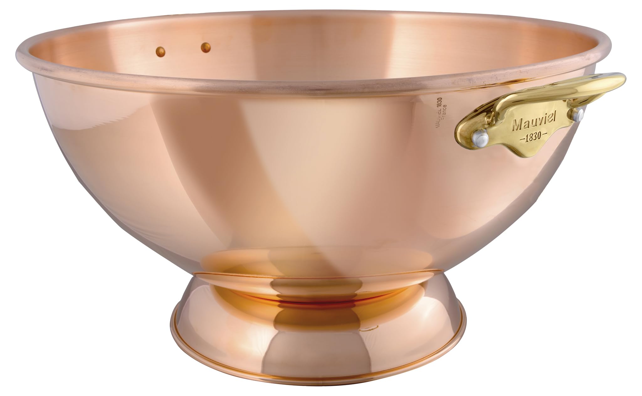 mauviel1830-m-30-270240-vasque-champagne-cuivre-42-cm-avec-poign-es-bronze image 1