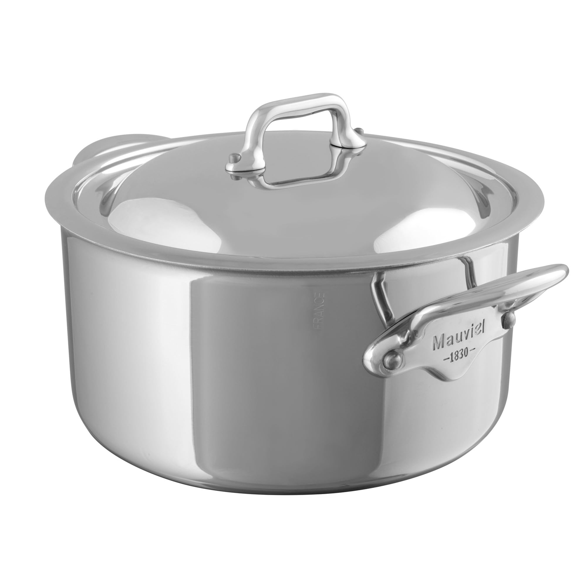mauviel1830-m-cook-cocotte-inox-avec-couvercle-16-cm-inox-multi-couches-tous-feu image 1