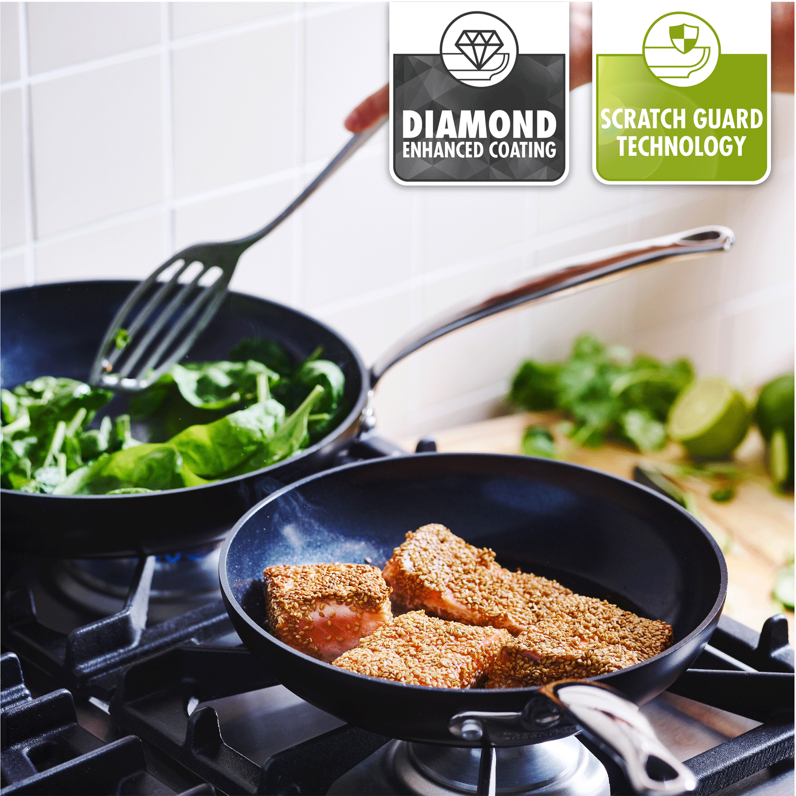 greenpan-barcelona-set-de-2-po-les-20-28-cm-aluminium-extra-pais-induction-magne image 3