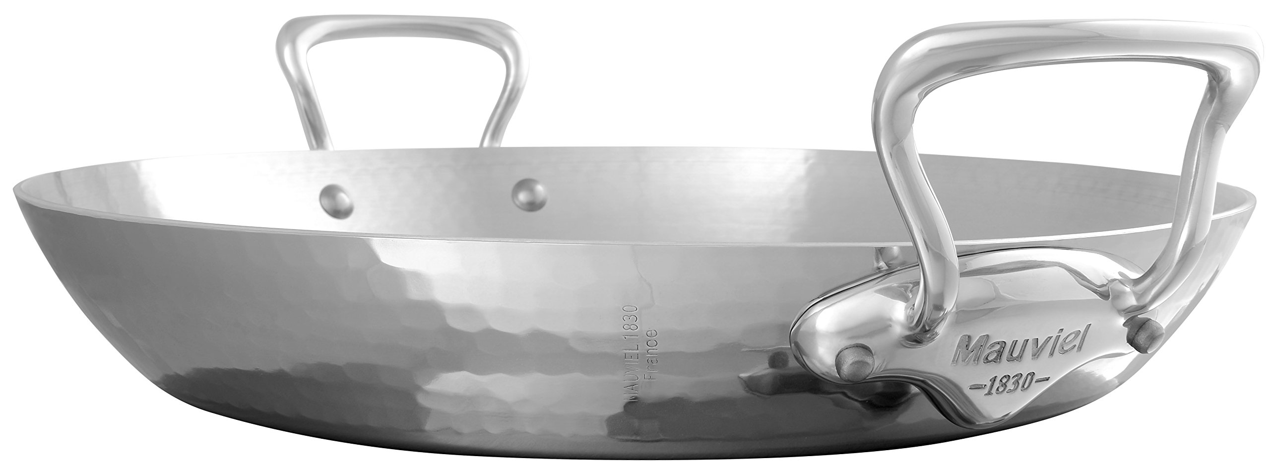 mauviel1830-m-elite-527735-plat-pa-lla-en-inox-multi-couches-martel-35-cm-3-6-l- image 1