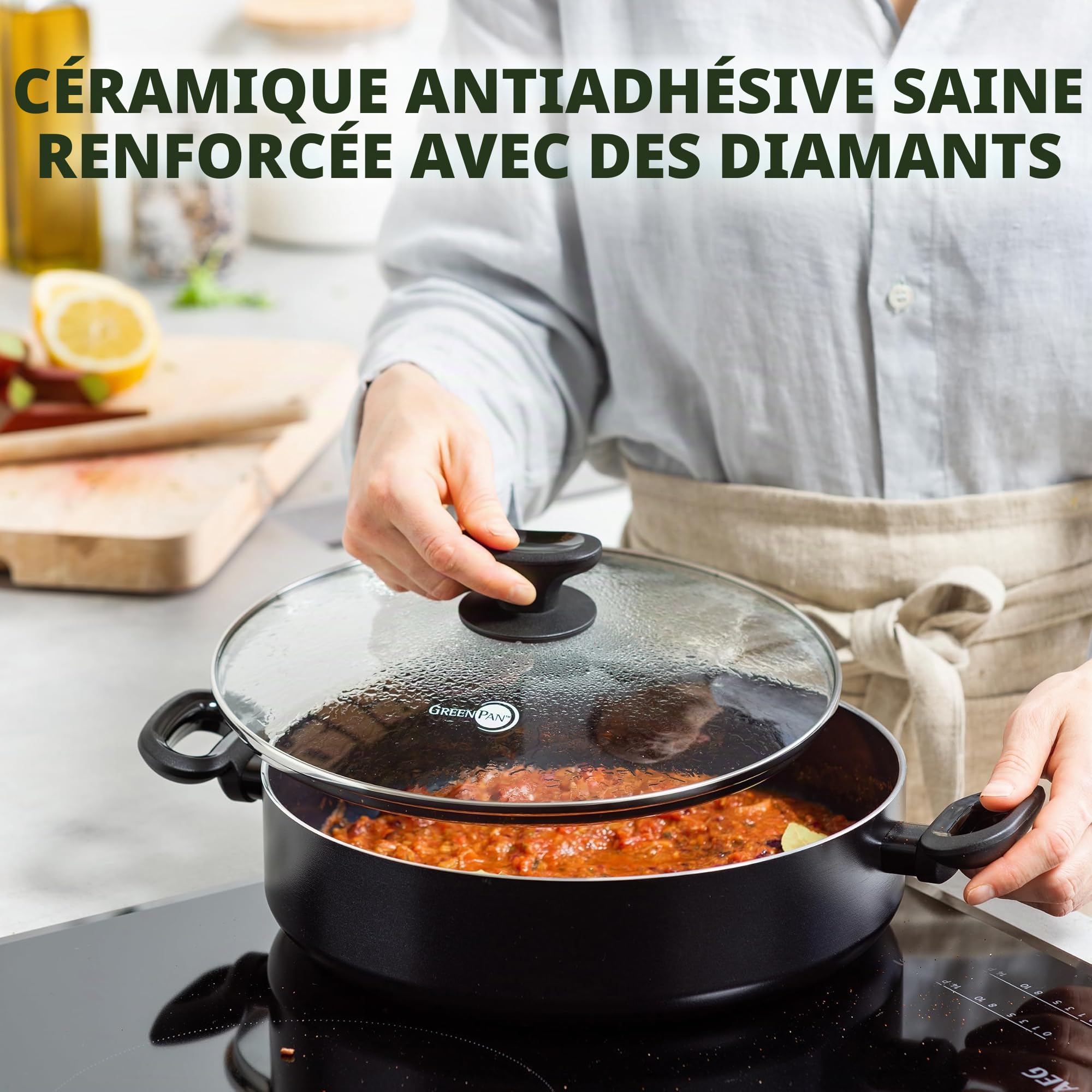 greenpan-torino-sauteuse-avec-couvercle-28-cm-4-2-l-antiadh-sive-c-ramique-sans- image 2