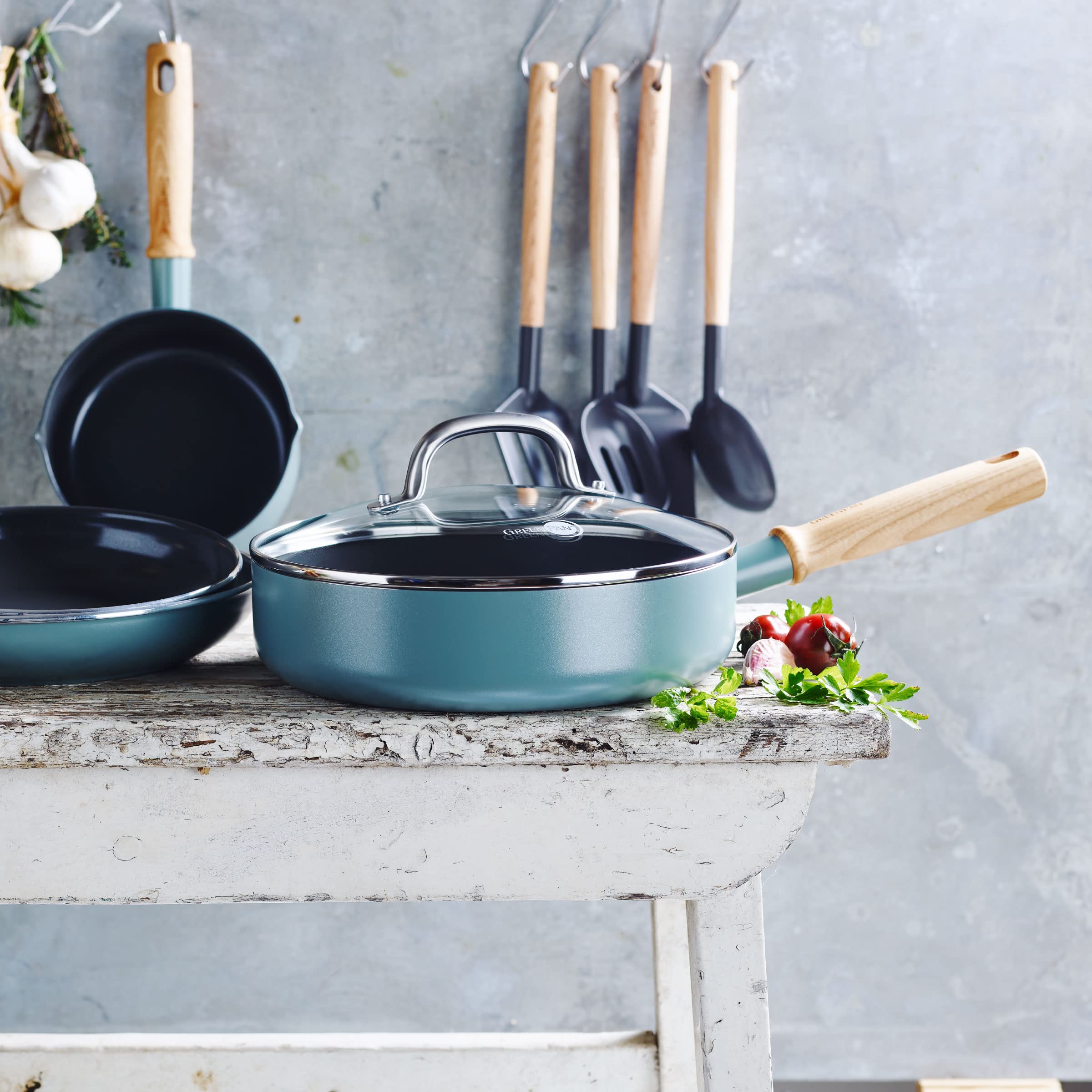 greenpan-mayflower-sauteuse-24-cm-2-7-l-c-ramique-antiadh-sive-sans-pfas-avec-co image 2