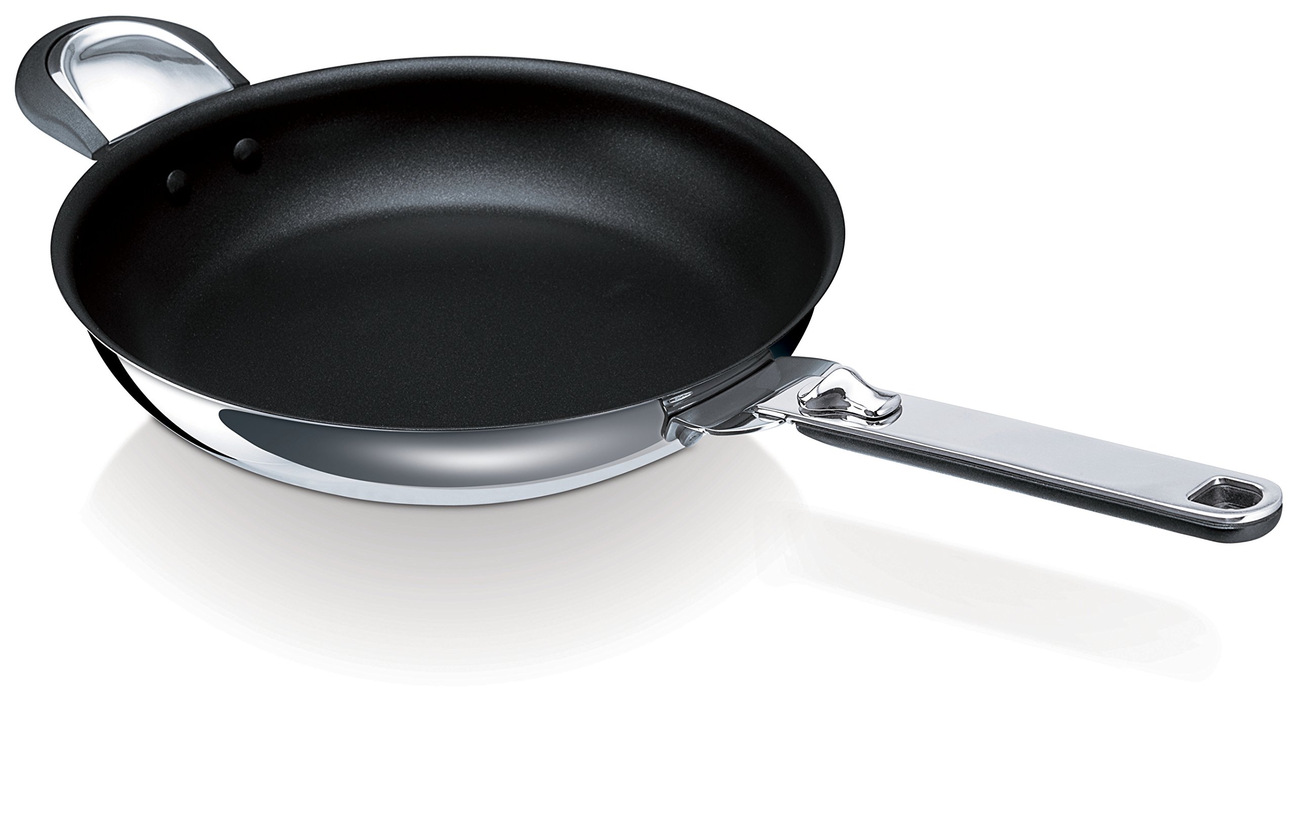 beka-move-on-po-le-frire-inox-28-cm-avec-couvercle-anti-claboussures-et-poign-e- image 2