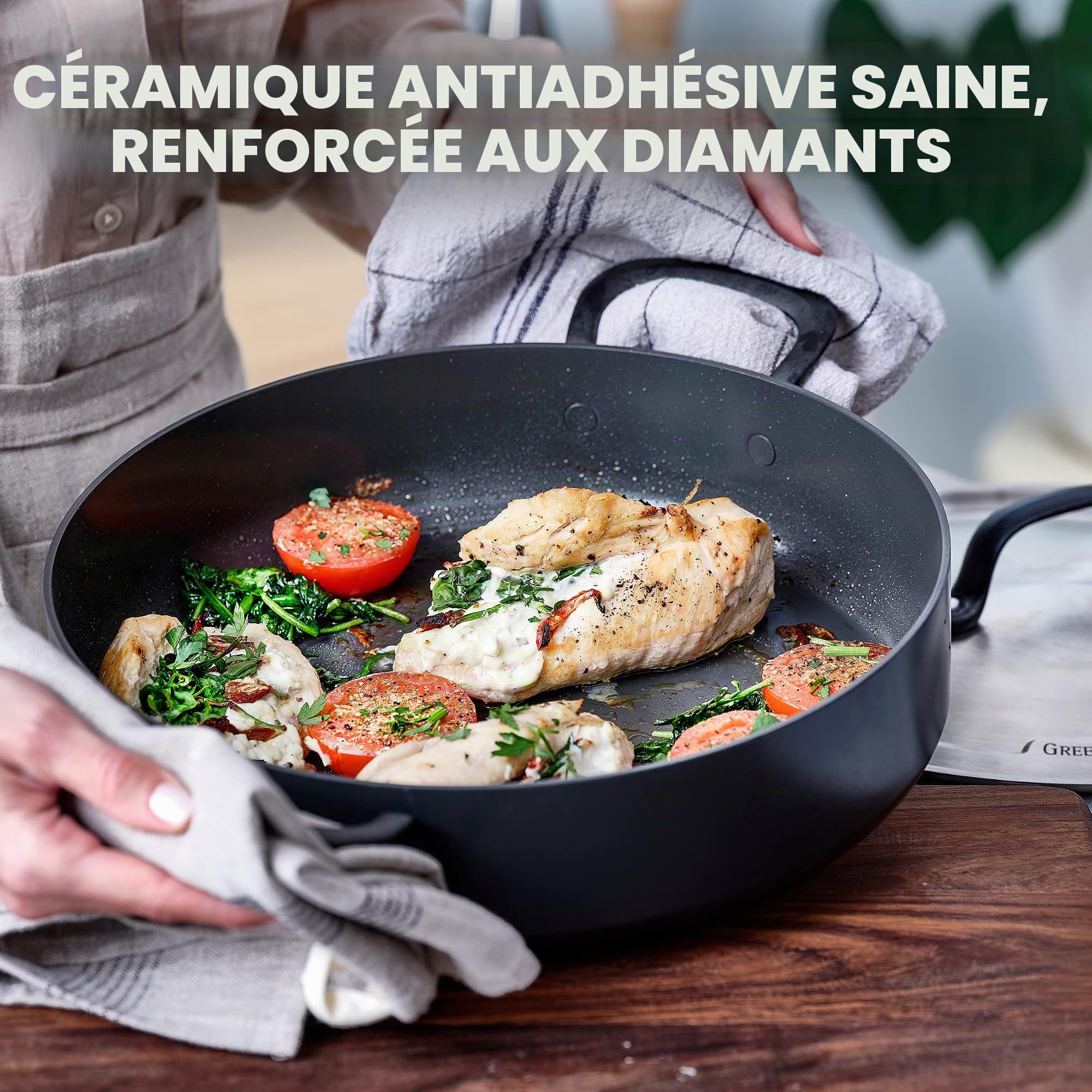 greenpan-craft-sauteuse-24-cm-4-9-l-c-ramique-anodis-e-dur-antiadh-sive-sans-pfa image 2