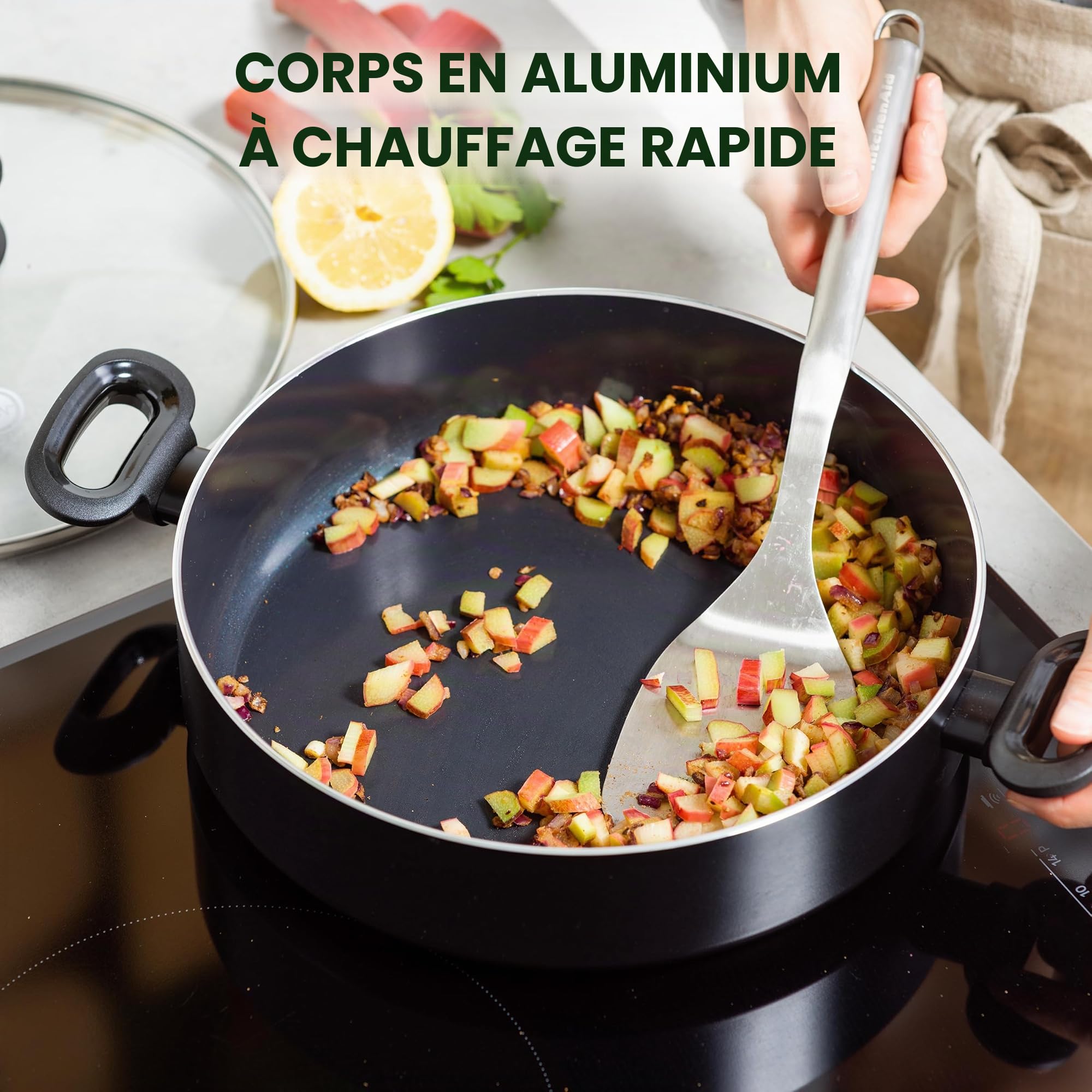 greenpan-torino-sauteuse-avec-couvercle-28-cm-4-2-l-antiadh-sive-c-ramique-sans- image 5