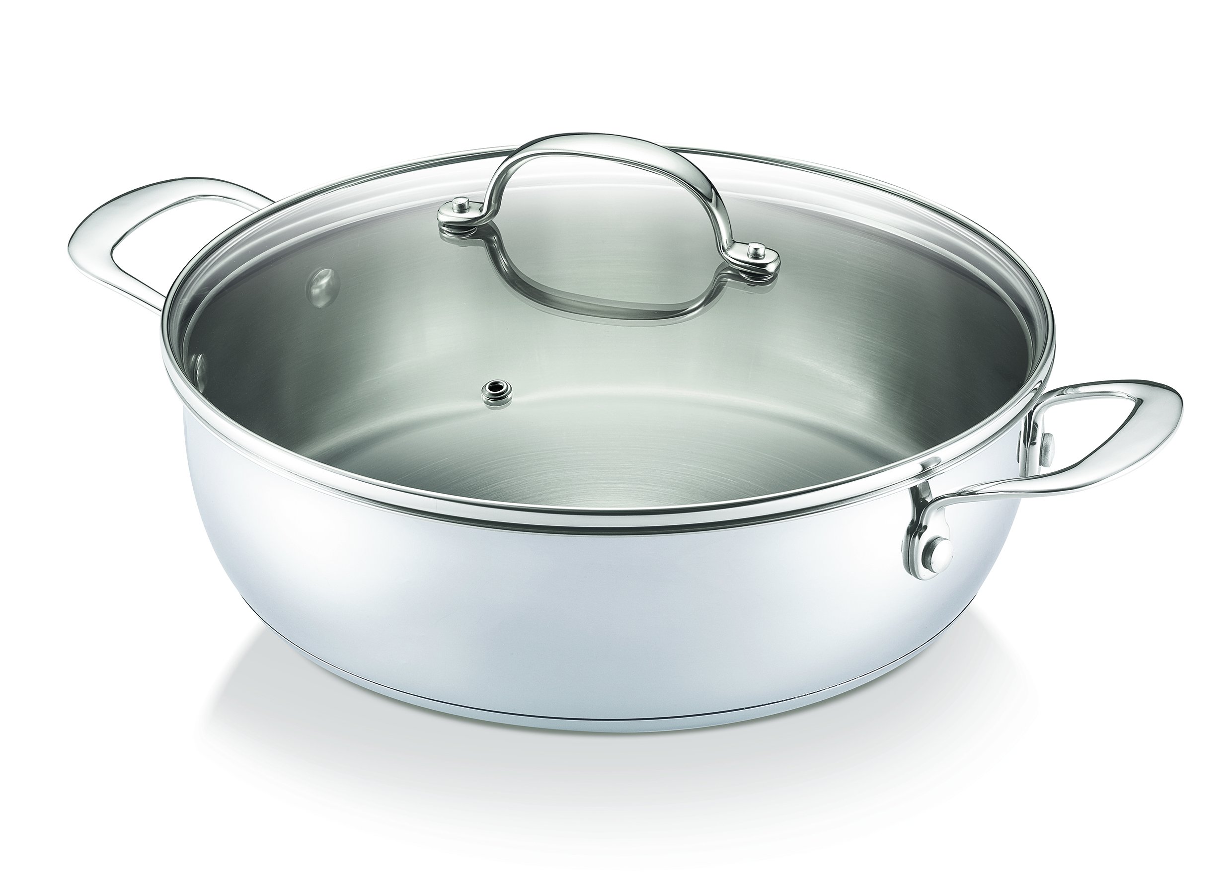 beka-13514284-sauteuse-acier-inoxydable-18-10-28-cm-4-7-l-2-anses-couvercle-en-v image 1