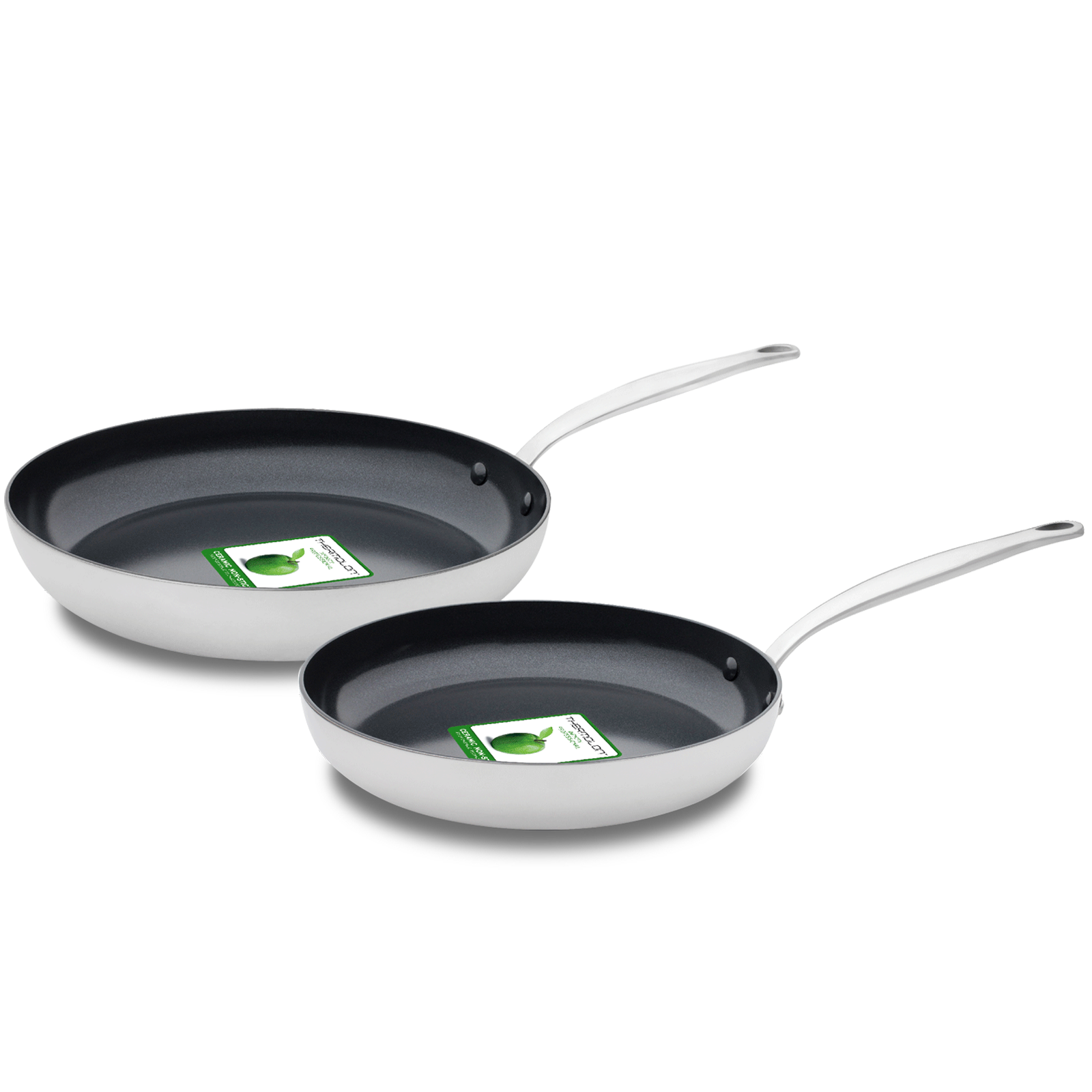 greenpan-barcelona-evershine-set-de-2-po-les-24-28-cm-en-acier-inoxydable-3-couc image 1