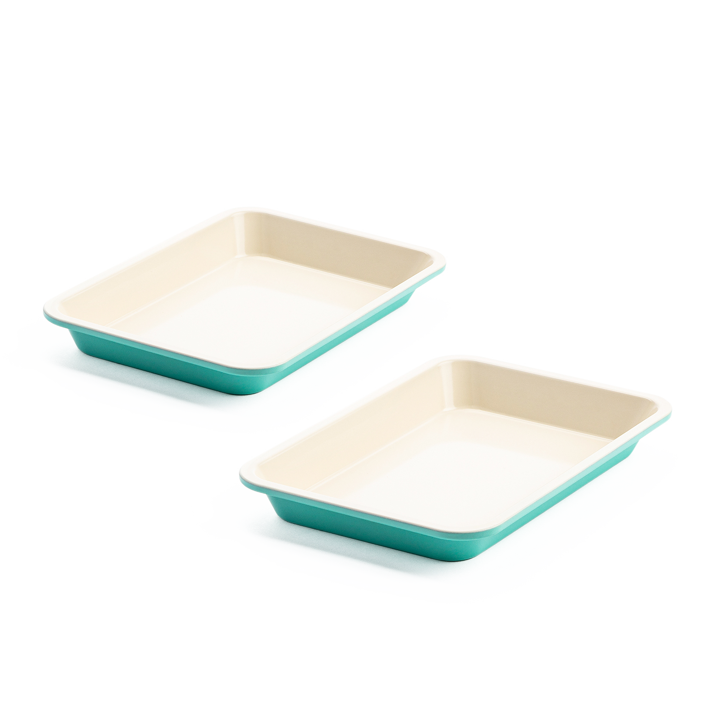 greenpan-contour-set-de-2-plaques-biscuits-turquoise-acier-haute-qualit-sans-pfa image 1