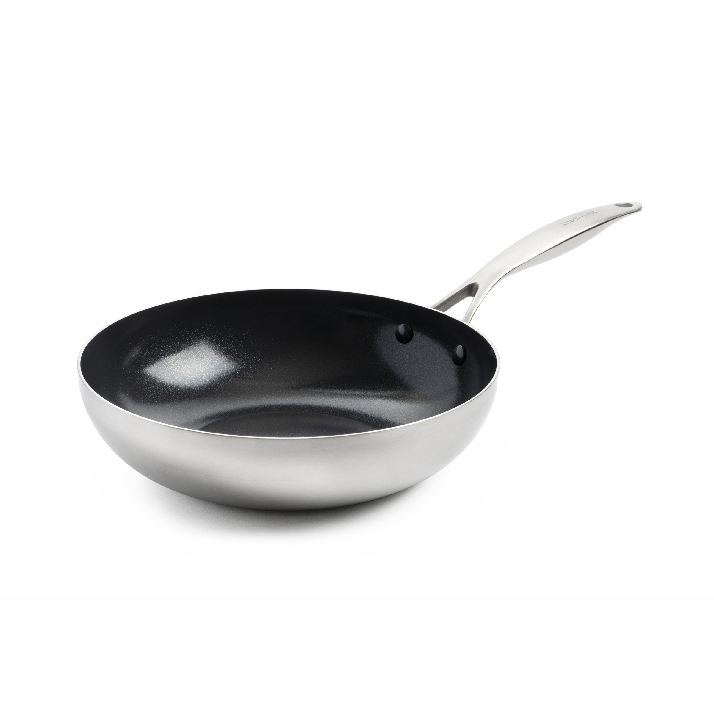greenpan-geneva-wok-28-cm-en-acier-inoxydable-3-couches-compatible-induction image 1