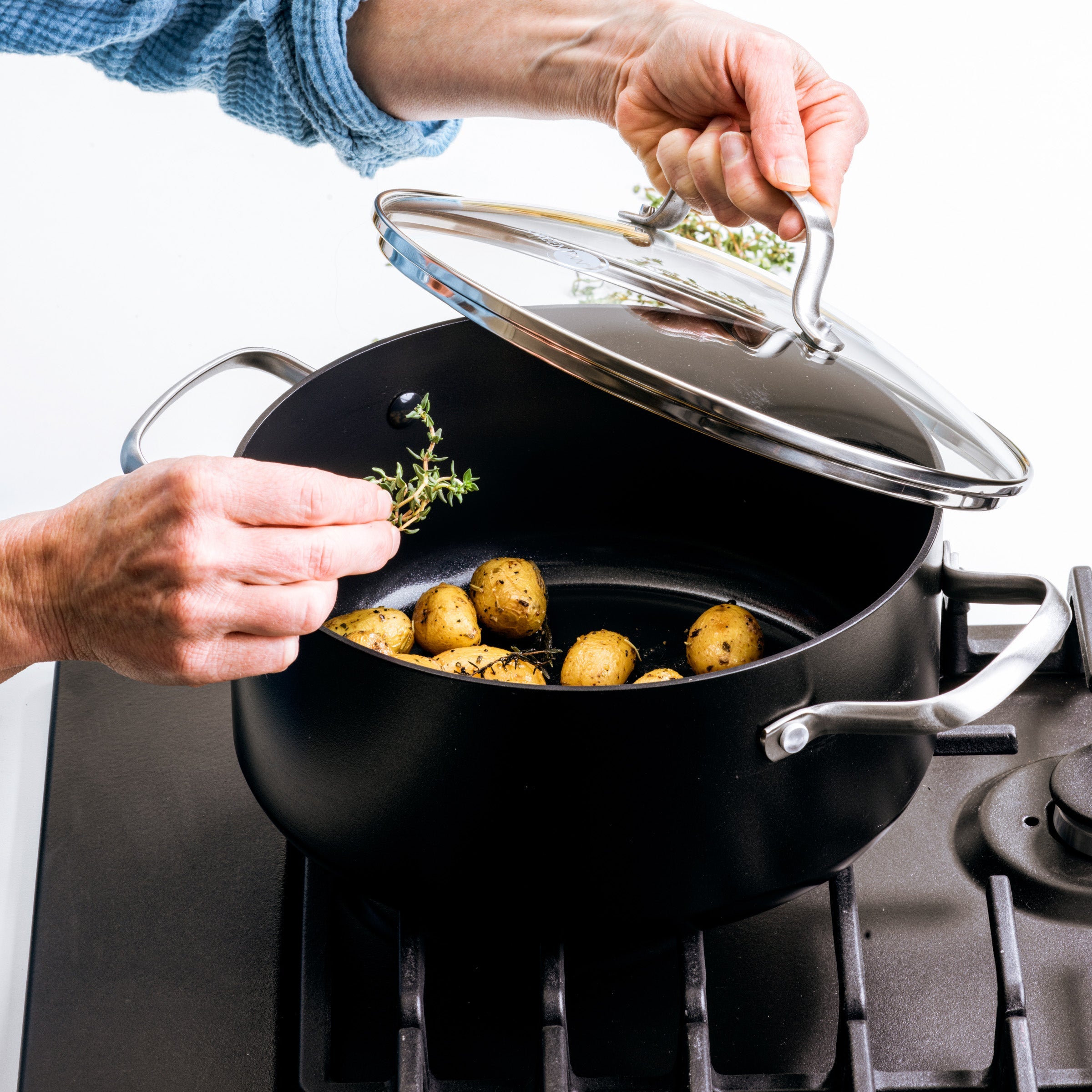 greenpan-copenhagen-ensemble-de-6-pi-ces-aluminium-tremp-poign-es-inox-mat-compa image 6