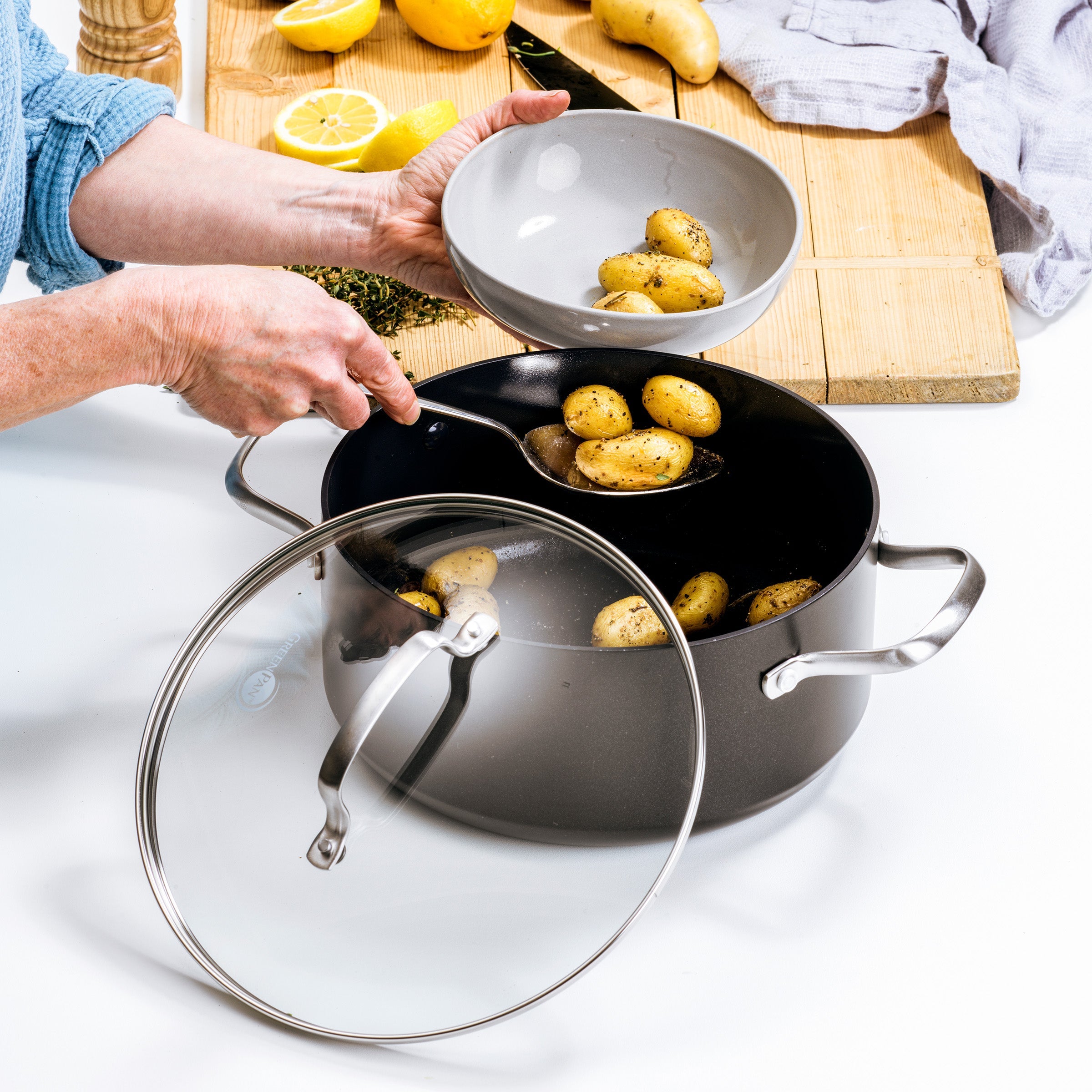 greenpan-copenhagen-ensemble-de-6-pi-ces-aluminium-tremp-poign-es-inox-mat-compa image 7