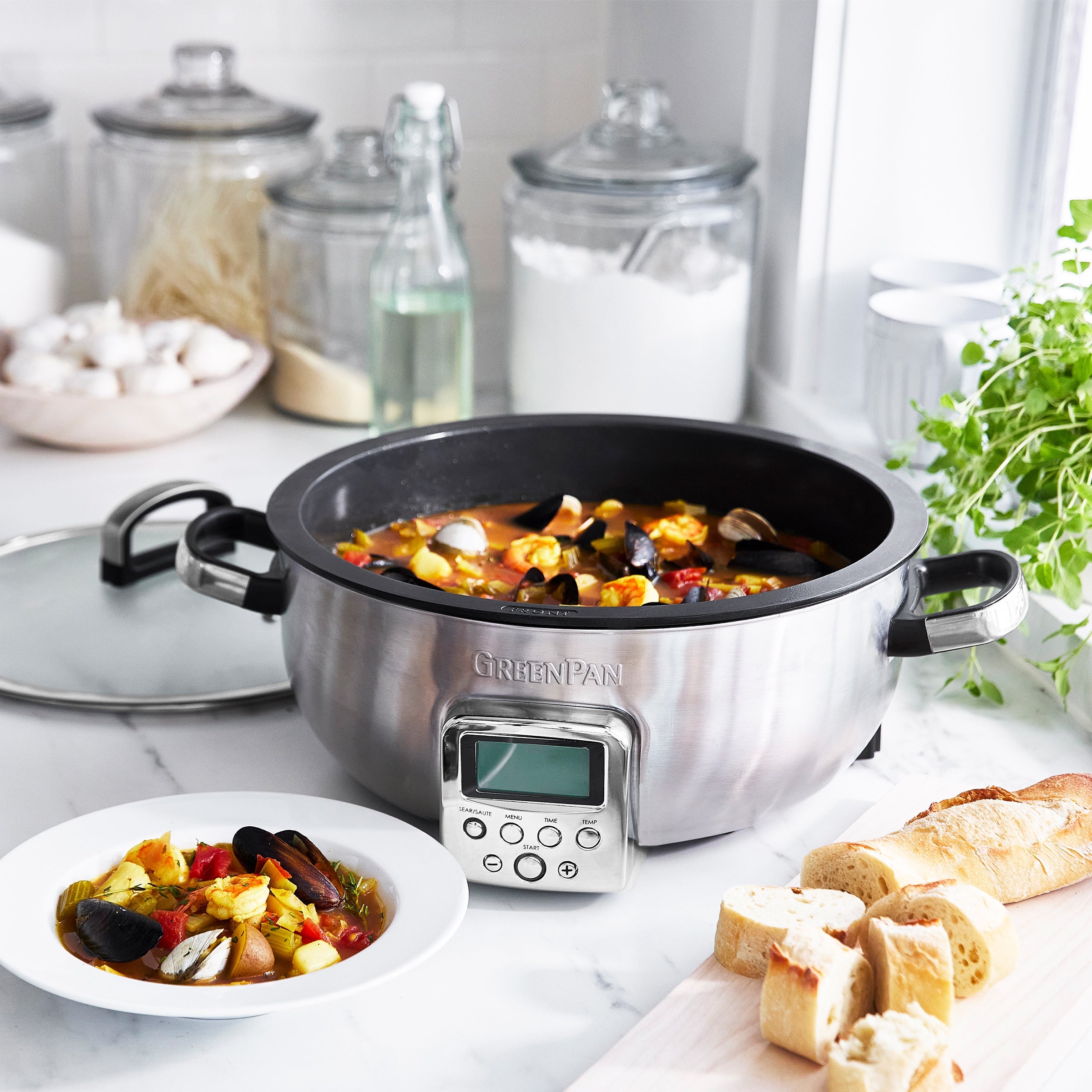 greenpan-omnicooker-stainless-steel-robot-cuiseur-tout-en-un-5-6-l-rev-tement-an image 3