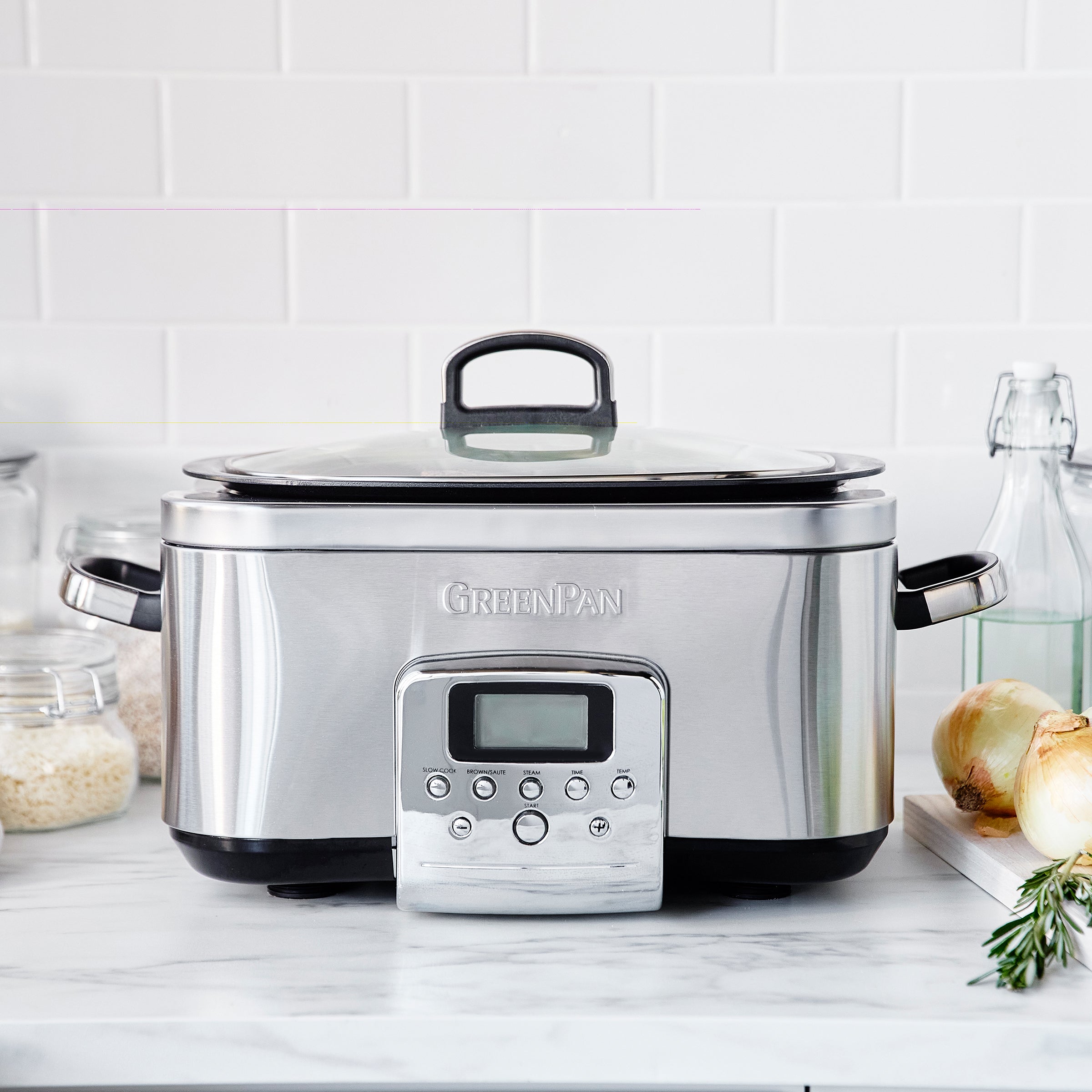 greenpan-slowcooker-stainless-steel-6l-mijoteuse-inox-6-litres-avec-cuisson-lent image 2