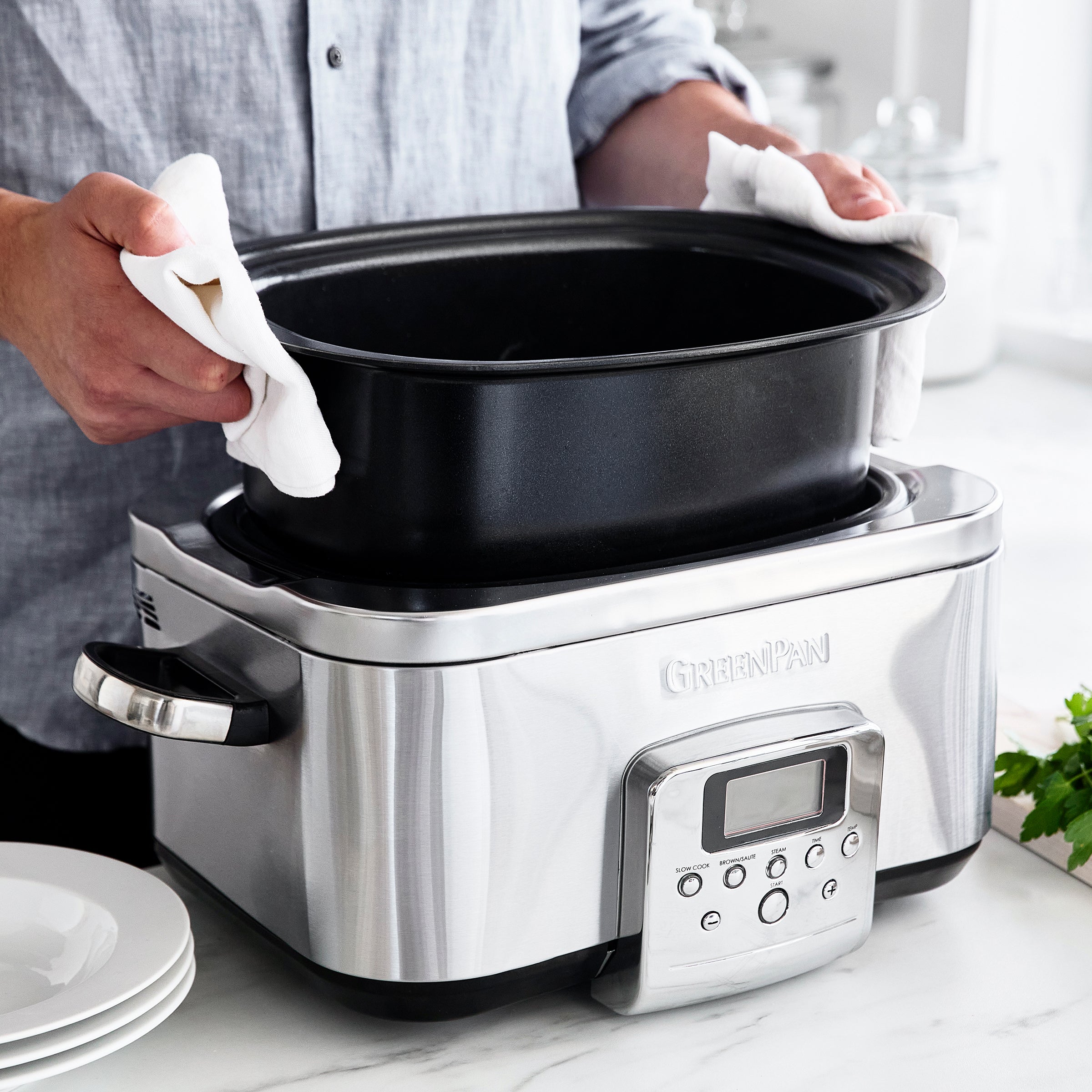 greenpan-slowcooker-stainless-steel-6l-mijoteuse-inox-6-litres-avec-cuisson-lent image 7