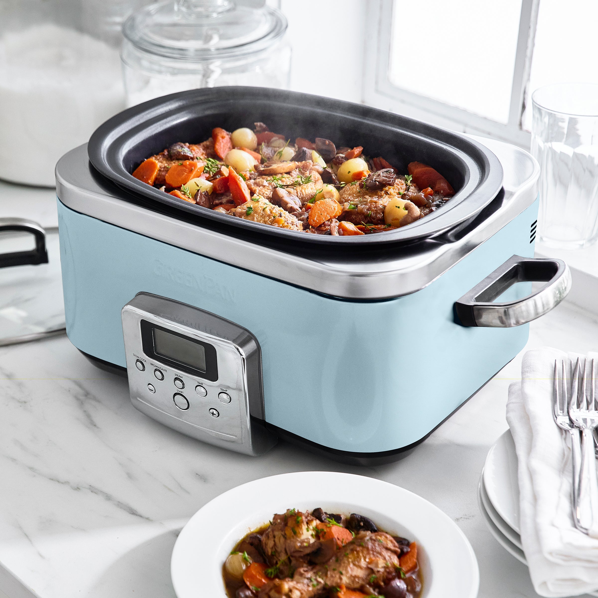 greenpan-slowcooker-blue-haze-6l-cuve-en-c-ramique-sans-pfas-mijotage-longue-dur image 3