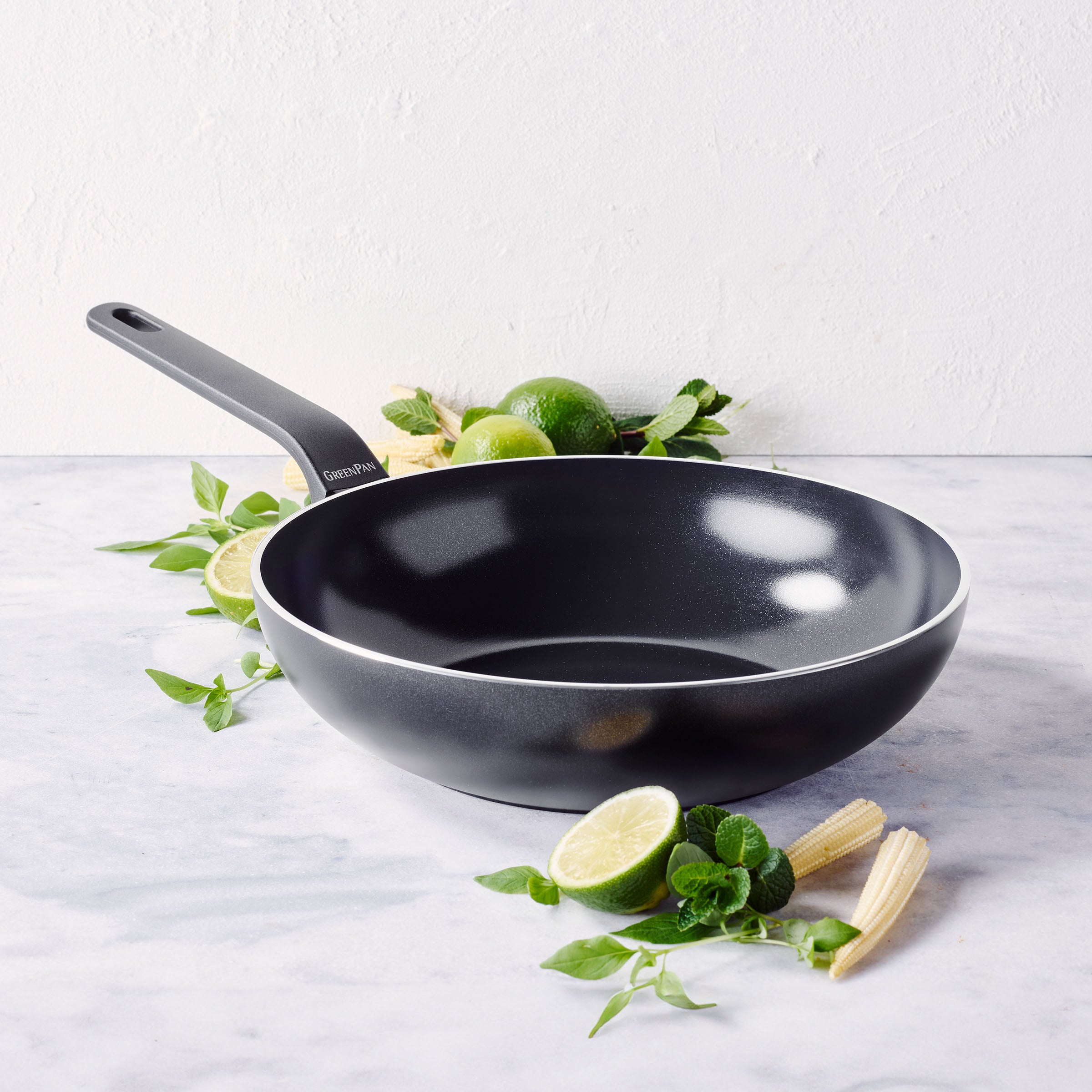 greenpan-essence-wok-28-cm-antiadh-sif-c-ramique-thermolon-sans-pfas-compatible- image 2