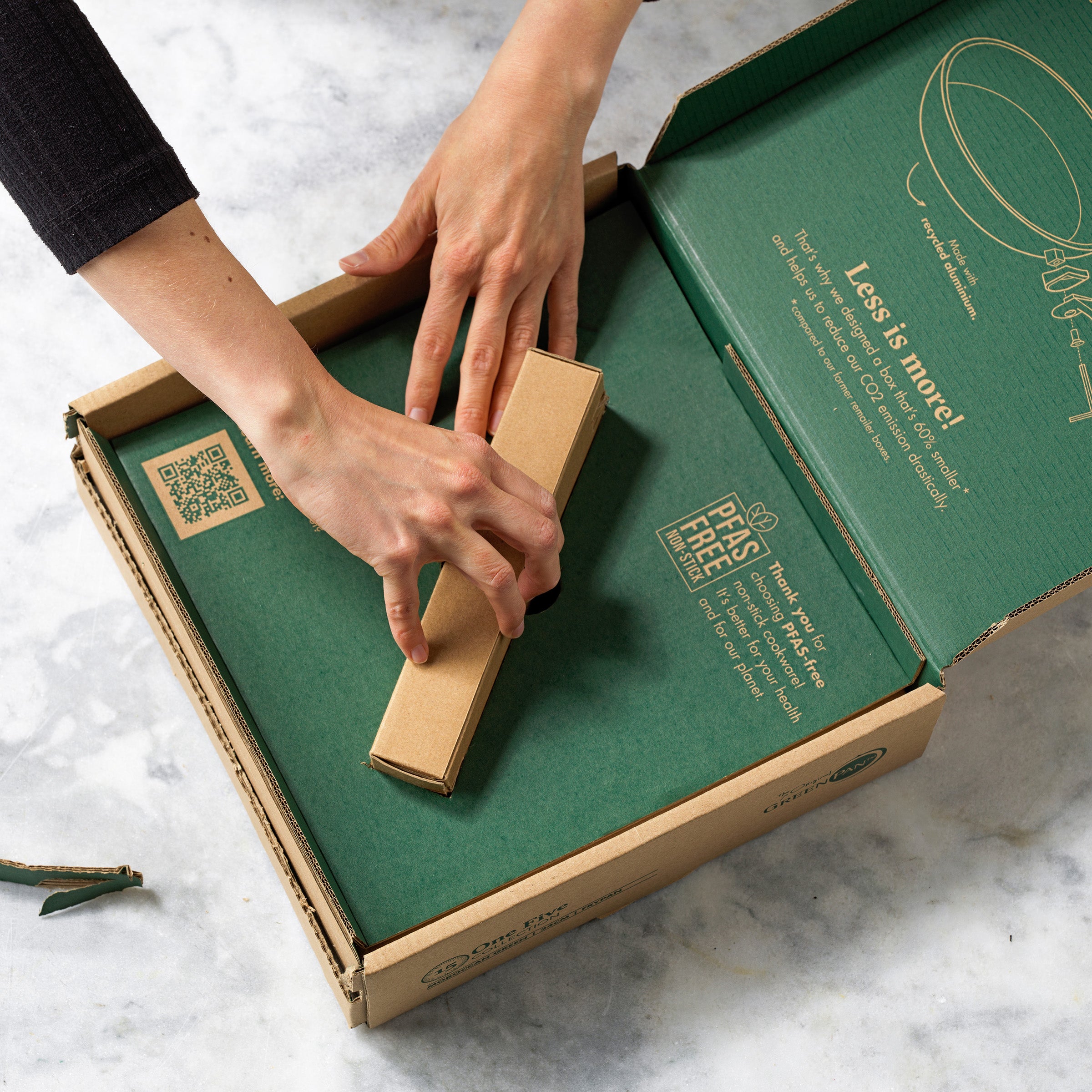 greenpan-evolution-pine-green-wok-28-cm-poign-e-dor-e-amovible image 7