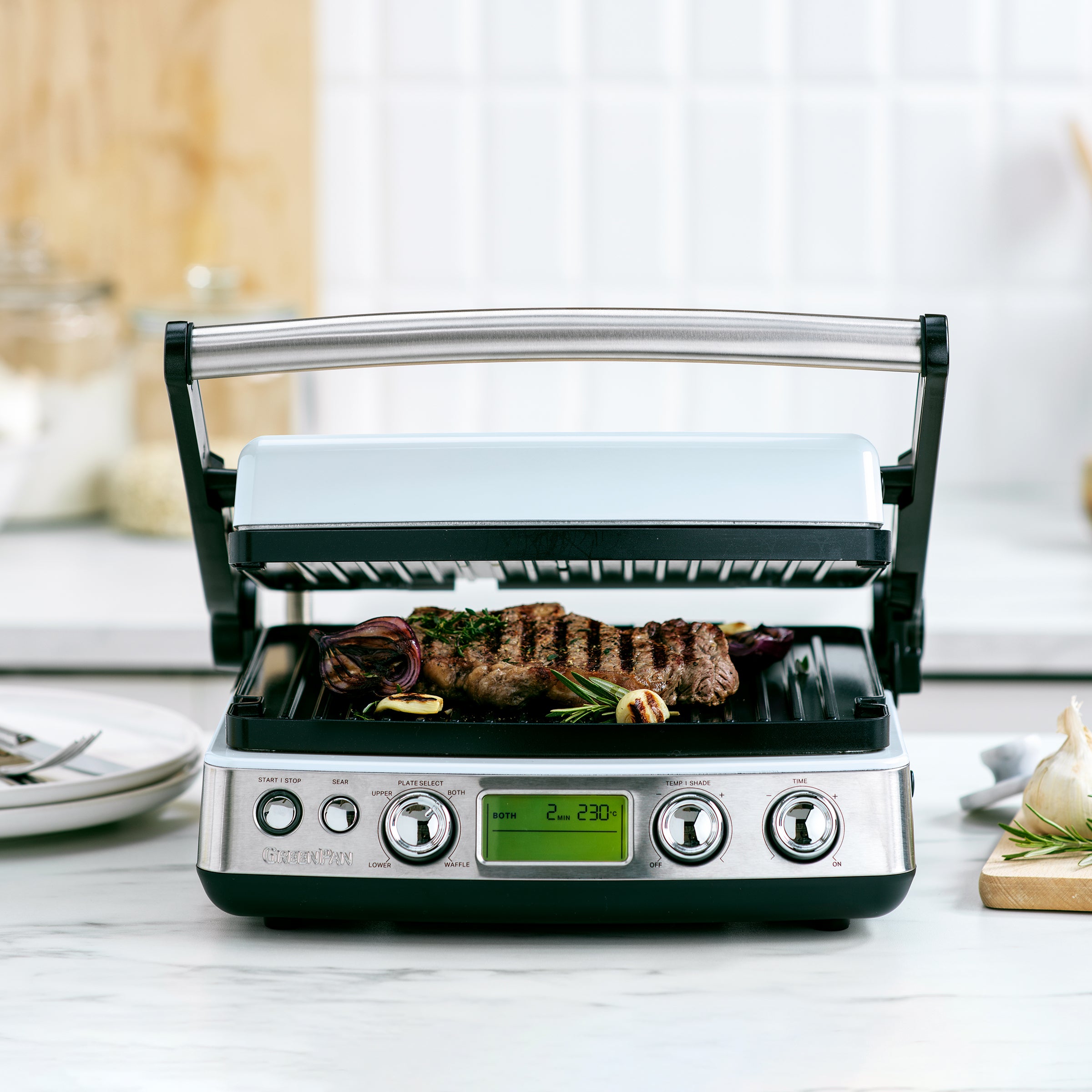 greenpan-contact-grill-haze-blue-gril-de-contact-2-en-1-plaques-amovibles image 2
