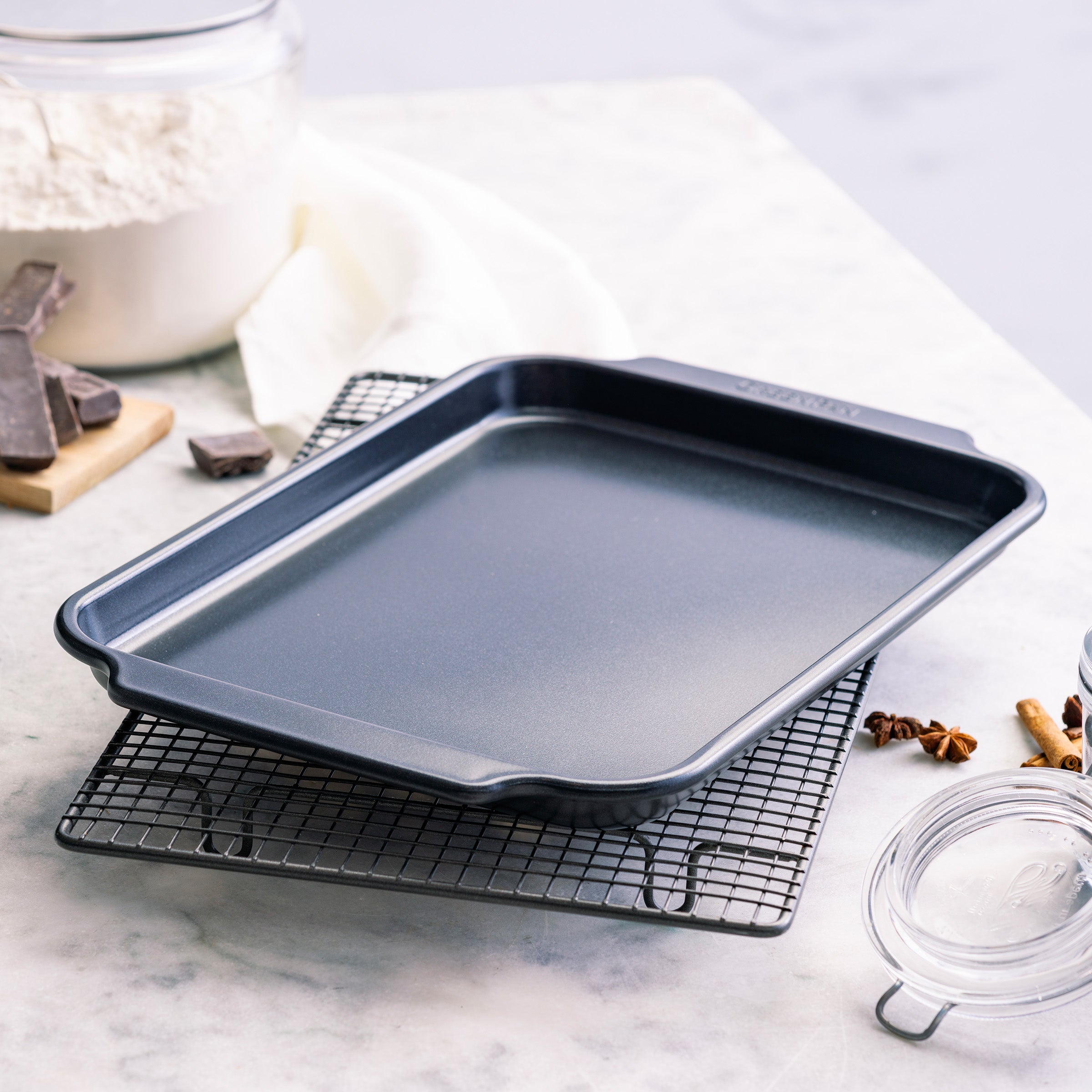 greenpan-bistro-plaque-biscuits-33-cm-x-22-5-cm-acier-aluminis-avec-rev-tement-a image 2