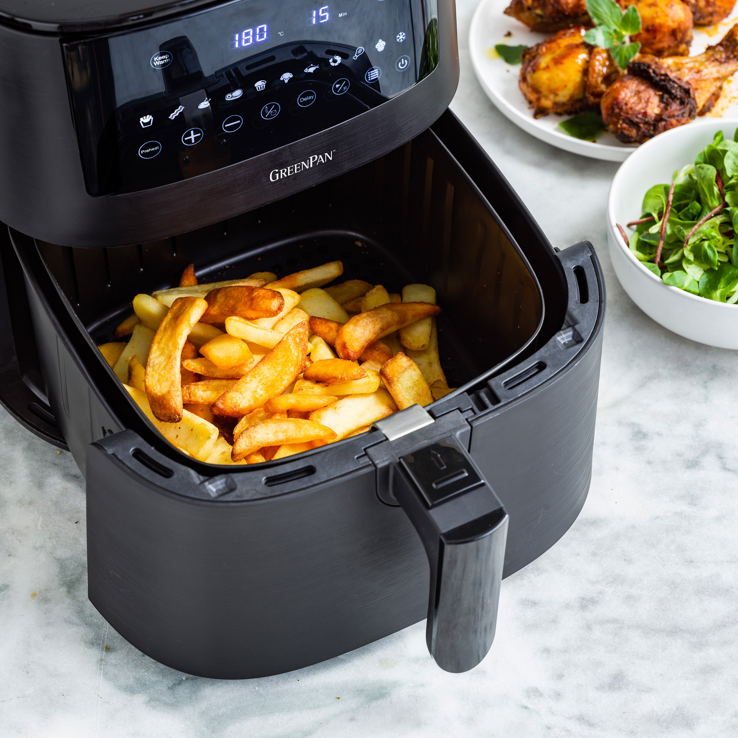 greenpan-bistro-xxl-air-fryer-friteuse-air-chaud-xxl-pour-friture-sans-huile image 7