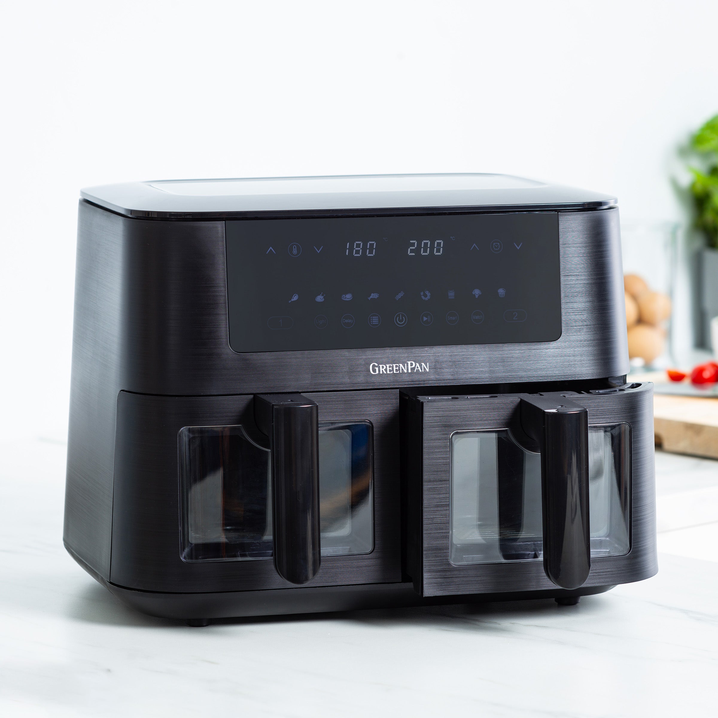 greenpan-bistro-dual-zone-air-fryer-2-bacs-6-personnes-technologie-sync-air image 2