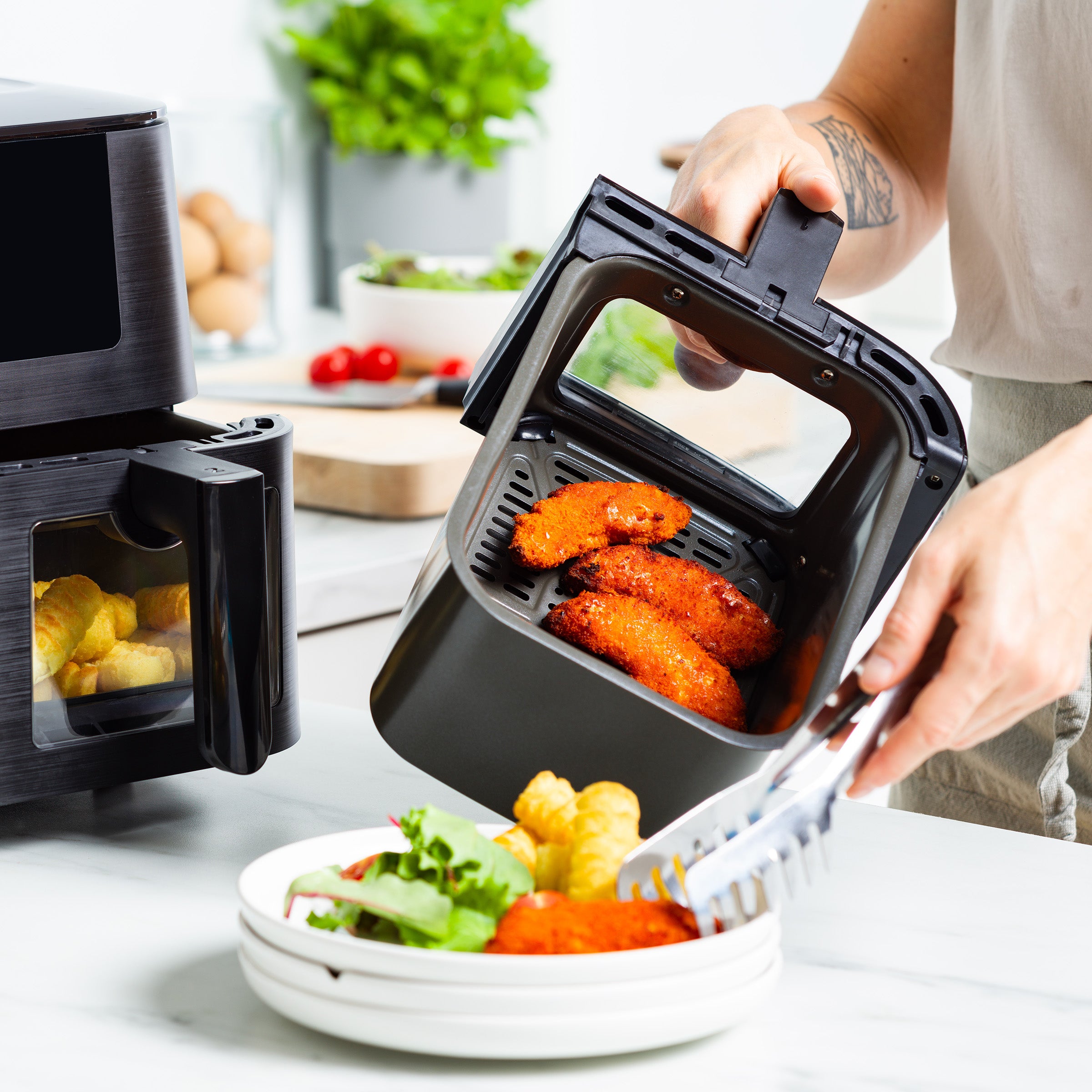 greenpan-bistro-dual-zone-air-fryer-2-bacs-6-personnes-technologie-sync-air image 7