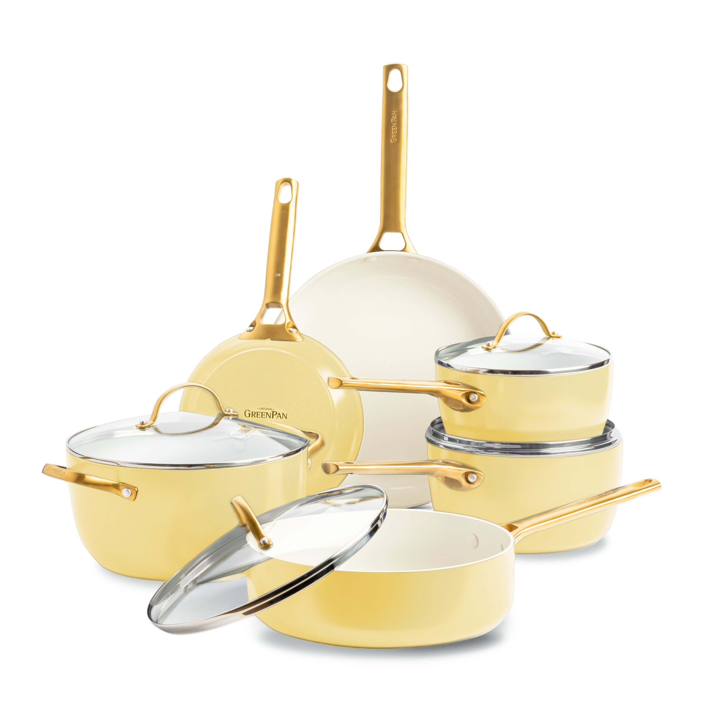 greenpan-padova-reserve-batterie-de-cuisine-10-pi-ces-jaune-induction-et-four image 1