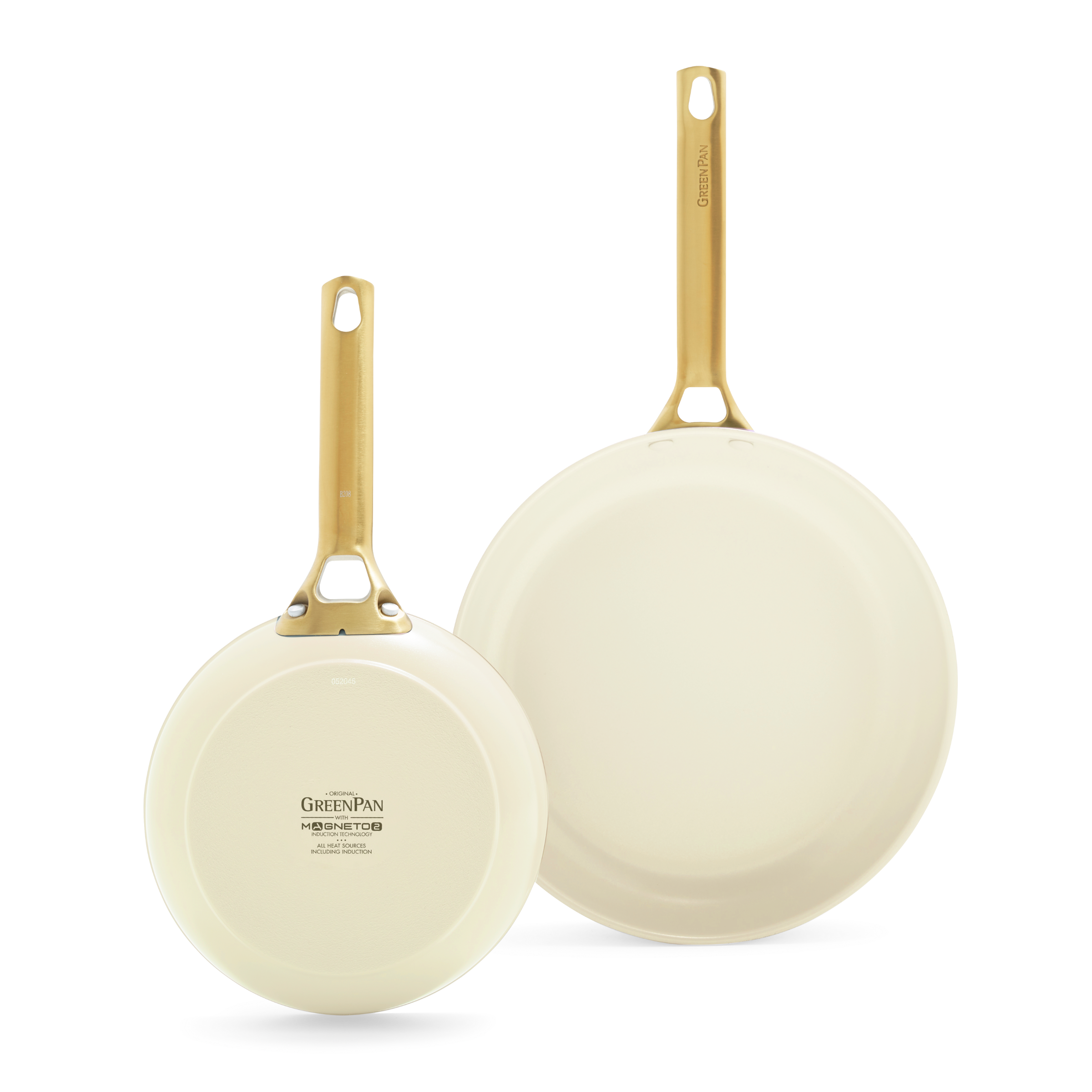 greenpan-padova-cream-set-de-2-po-les-antiadh-sives-c-ramique-20-26-cm image 1