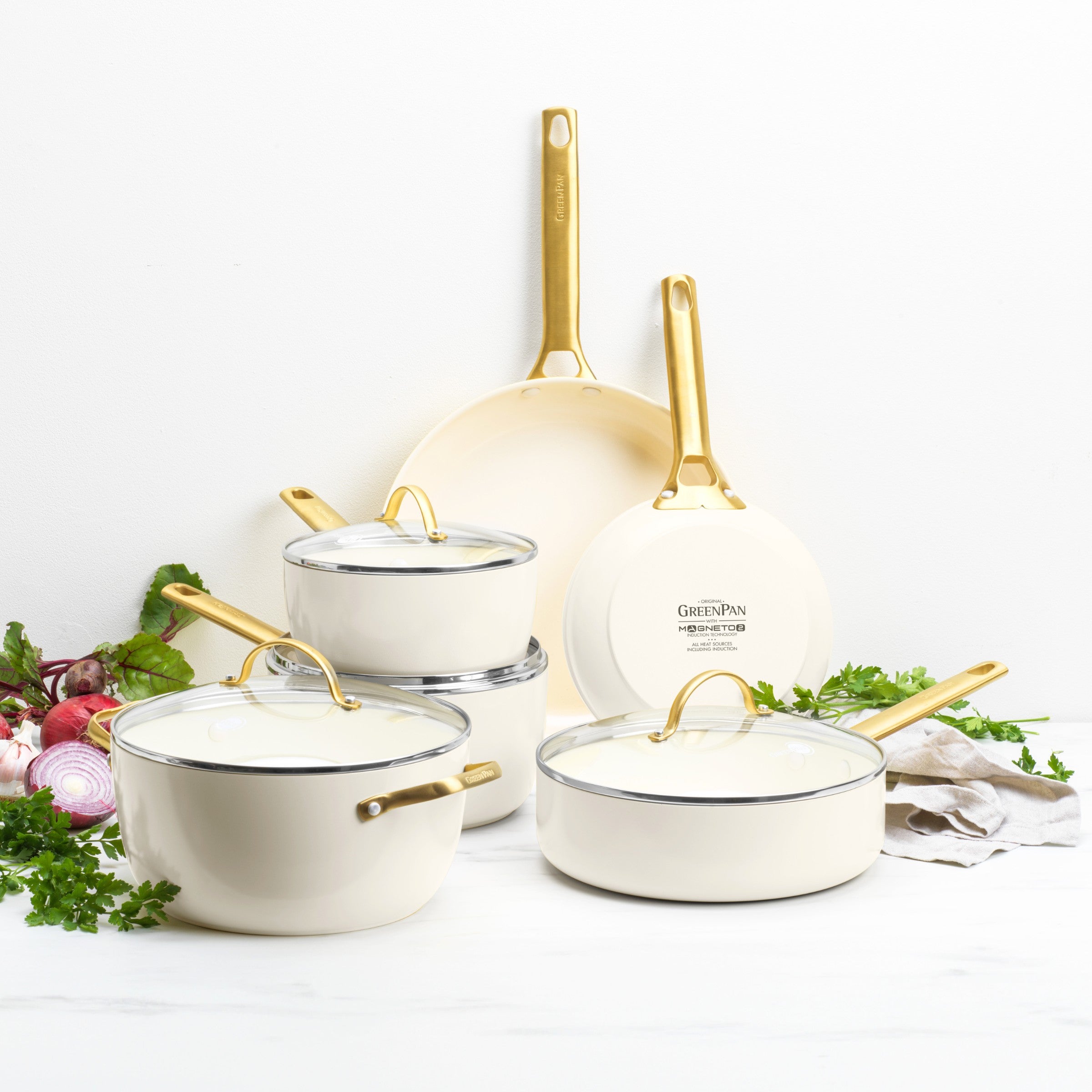greenpan-padova-cream-ensemble-11-pi-ces-bundle-batterie-bistro-xxl-air-fryer image 2
