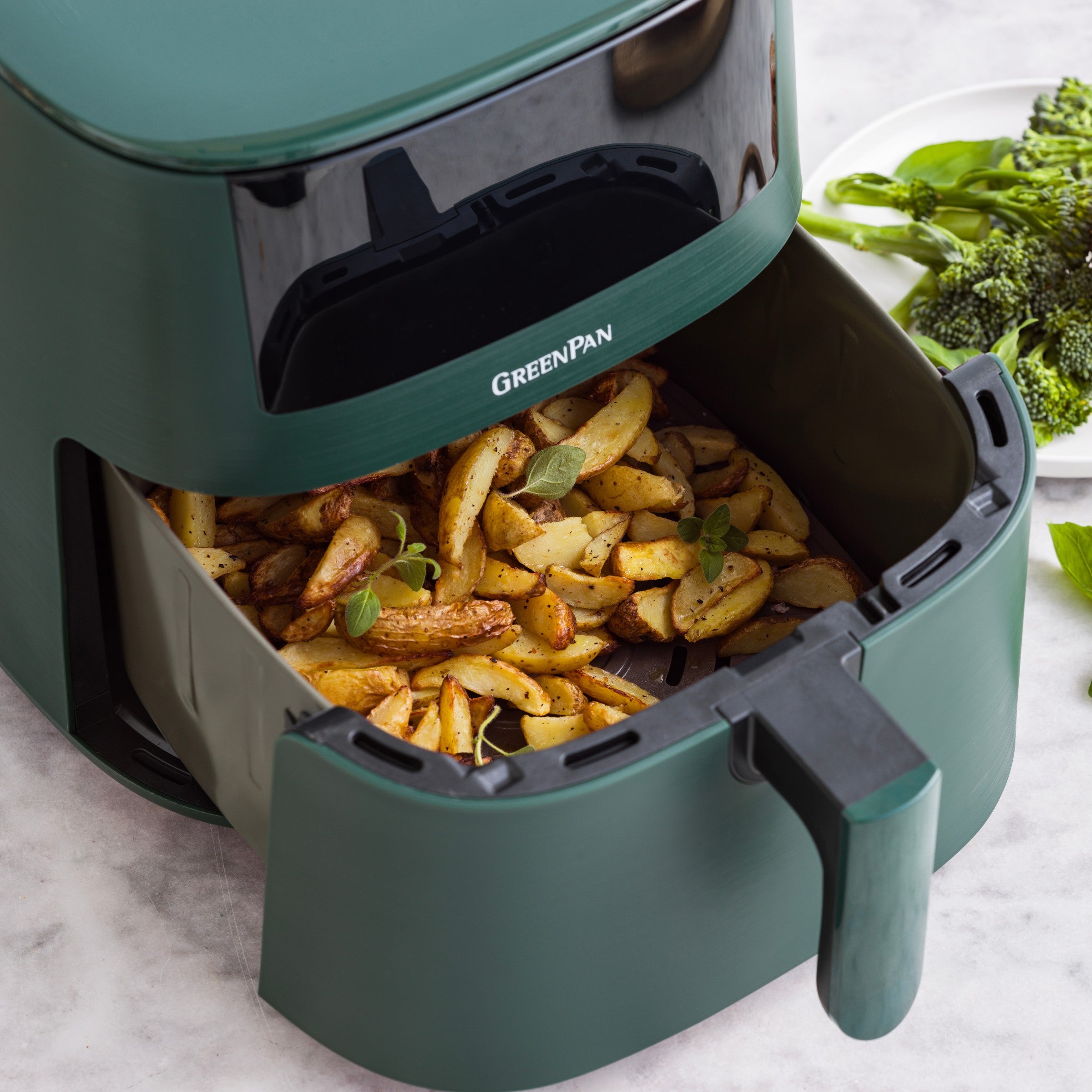 greenpan-air-fryer-bistro-xxl-7-2-l-pine-green-c-ramique-sans-pfas-11-pr-r-glage image 5