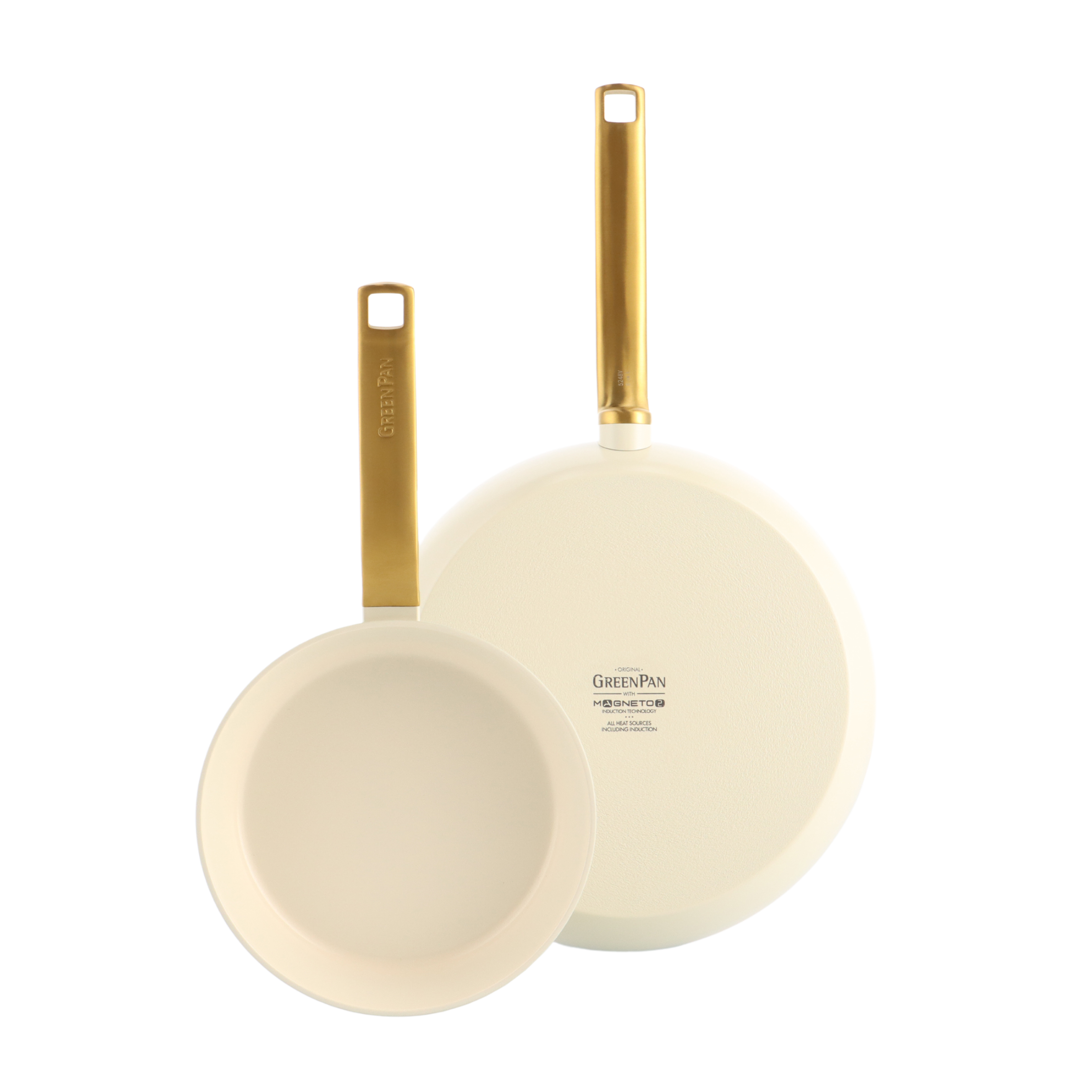 greenpan-evolution-cream-set-de-po-les-2-pi-ces-20-28-cm-wok-antiadh-sif-thermol image 2