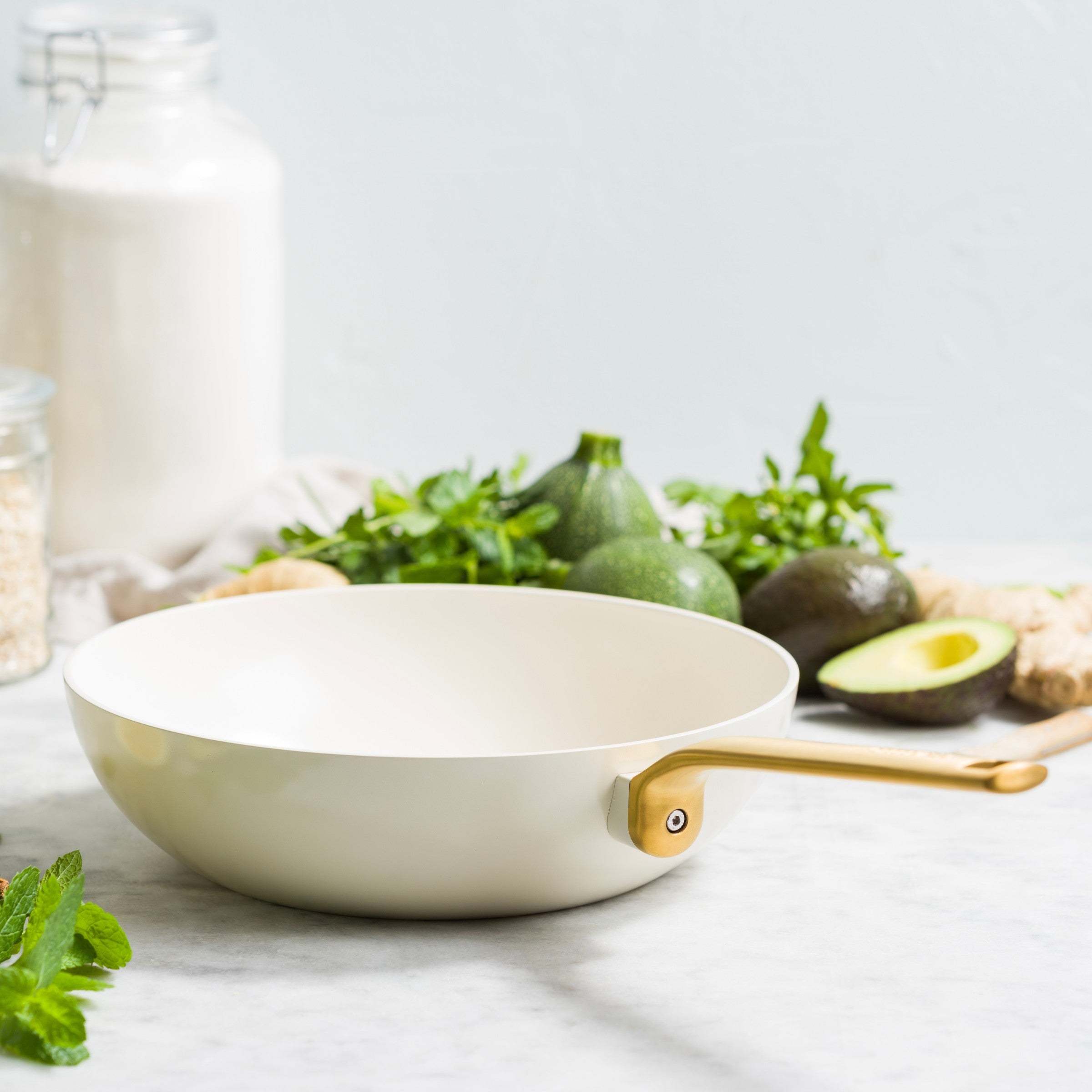 greenpan-evolution-cream-set-de-po-les-2-pi-ces-20-28-cm-wok-antiadh-sif-thermol image 7