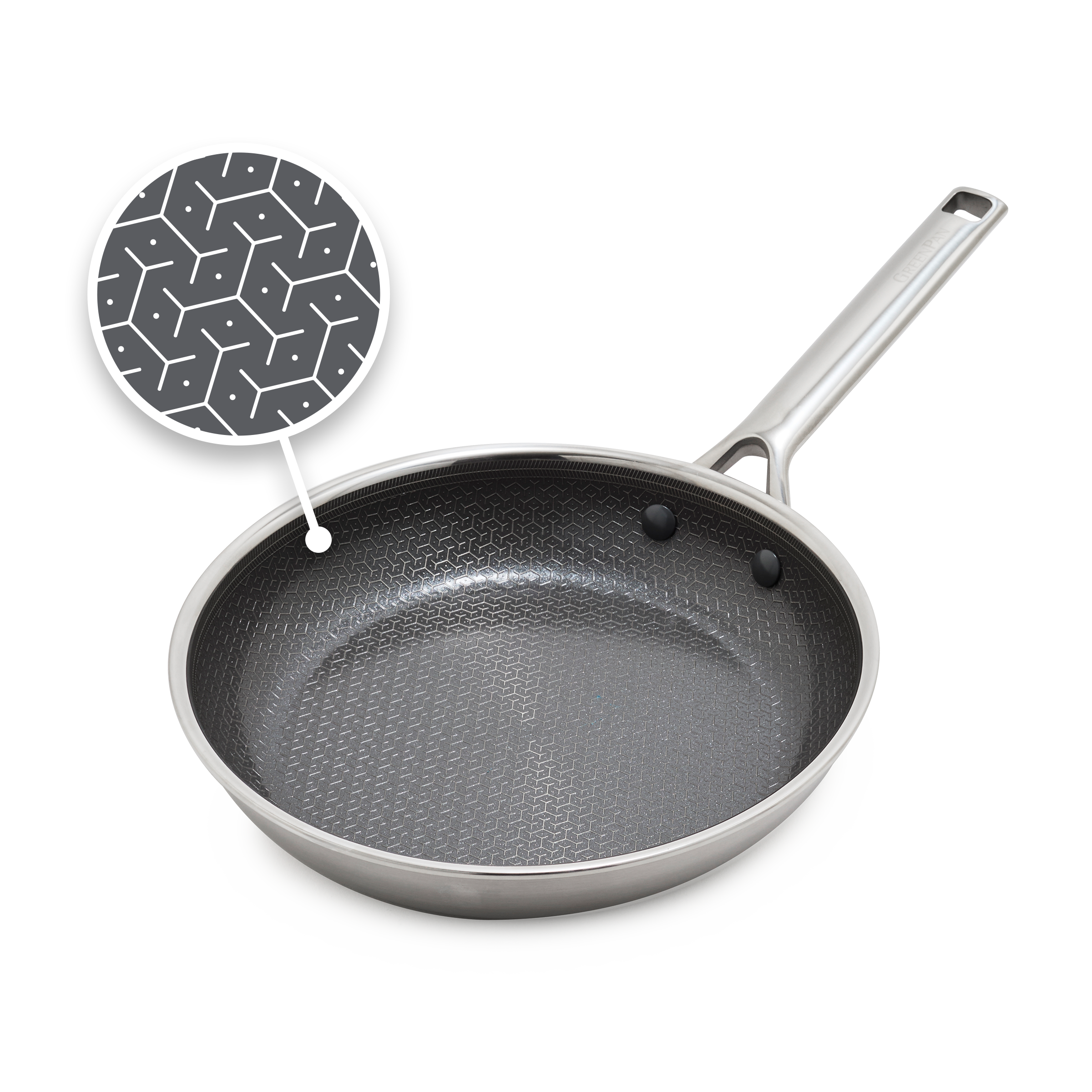 greenpan-apex-po-le-hybride-24-cm-en-acier-inoxydable-triple-paisseur image 1