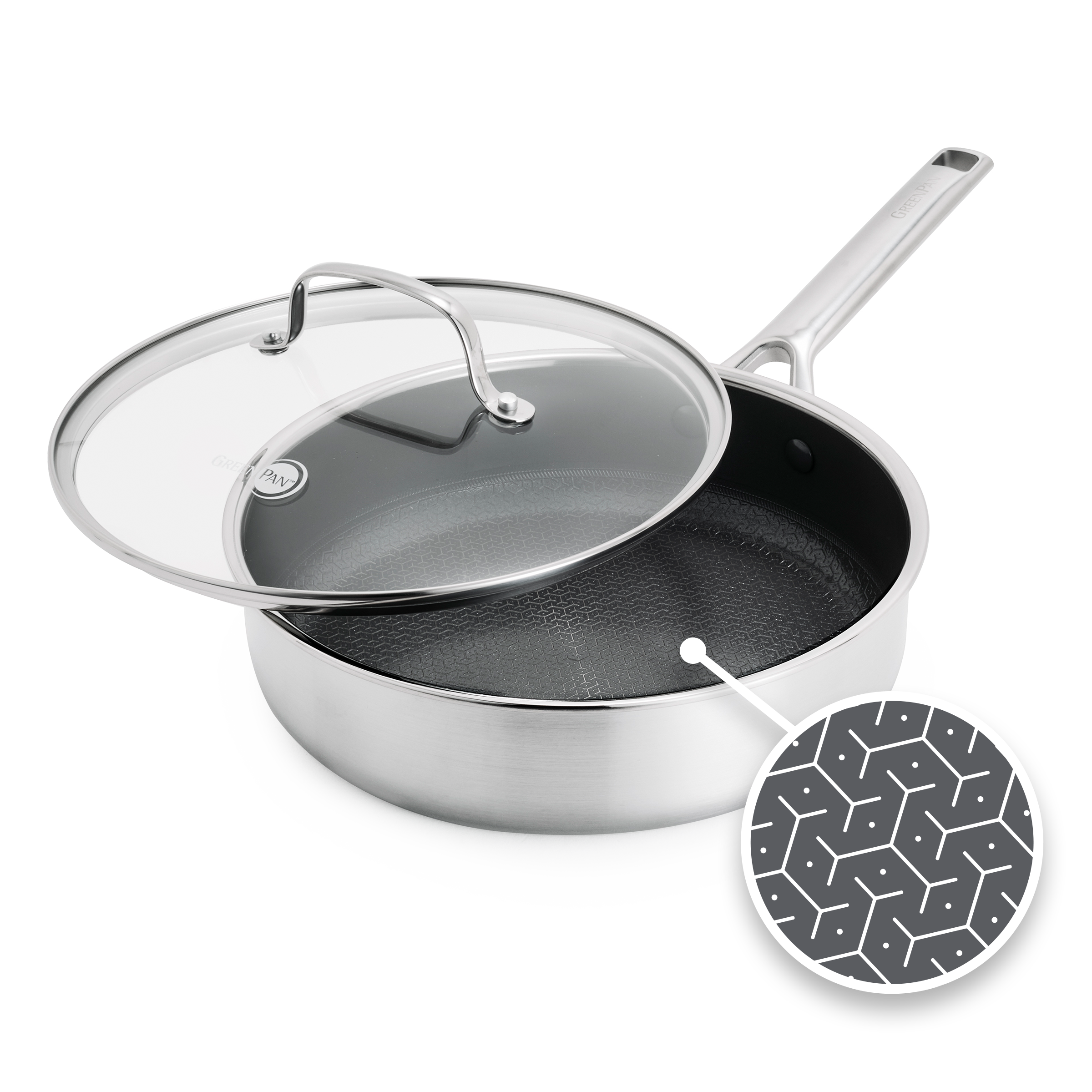 greenpan-apex-casserole-hybride-24-cm-avec-couvercle-inox-triple-paisseur-antiad image 1