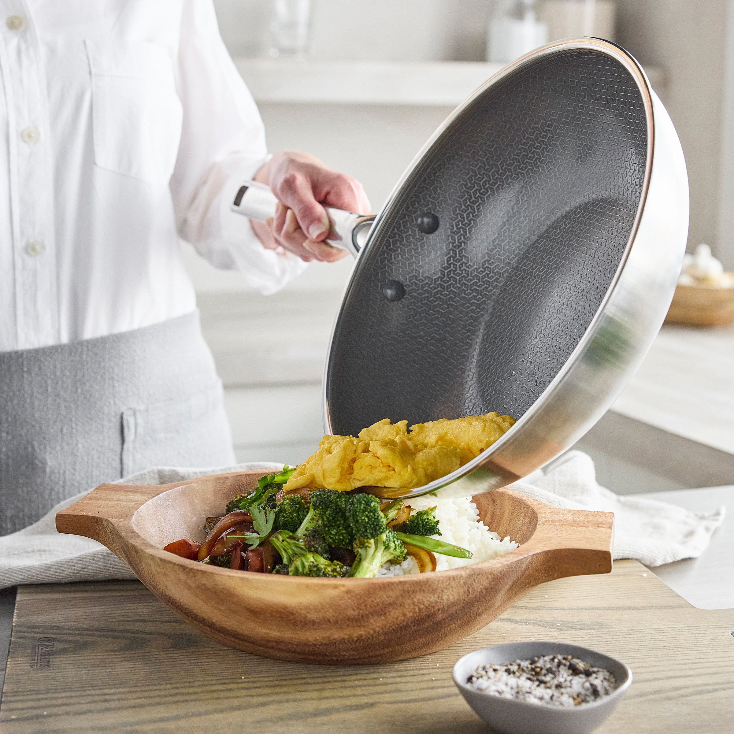 greenpan-apex-wok-hybride-28-cm-acier-inoxydable-3-couches-antiadh-sif-sans-pfas image 7