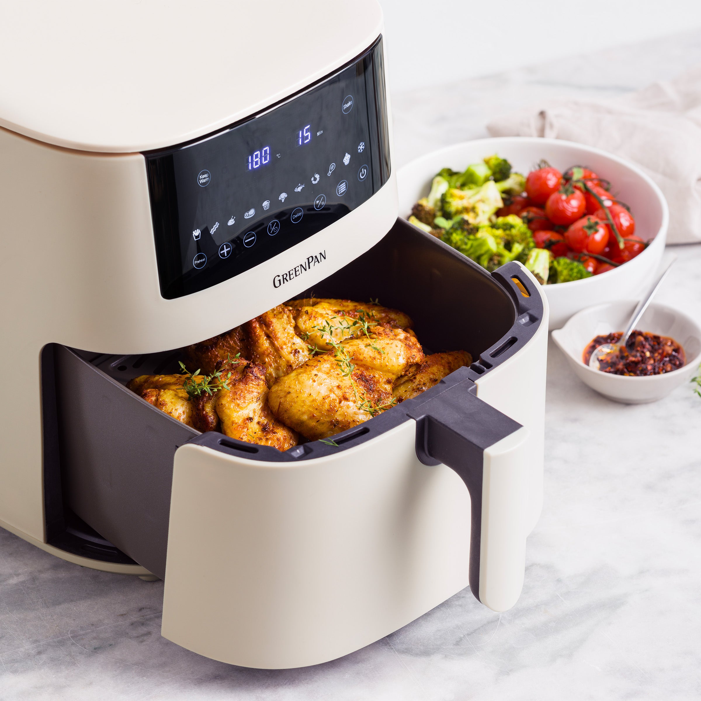 greenpan-bistro-xxl-airfryer-7-2-l-cr-me-friteuse-air-sans-pfas-rev-tement-c-ram image 7