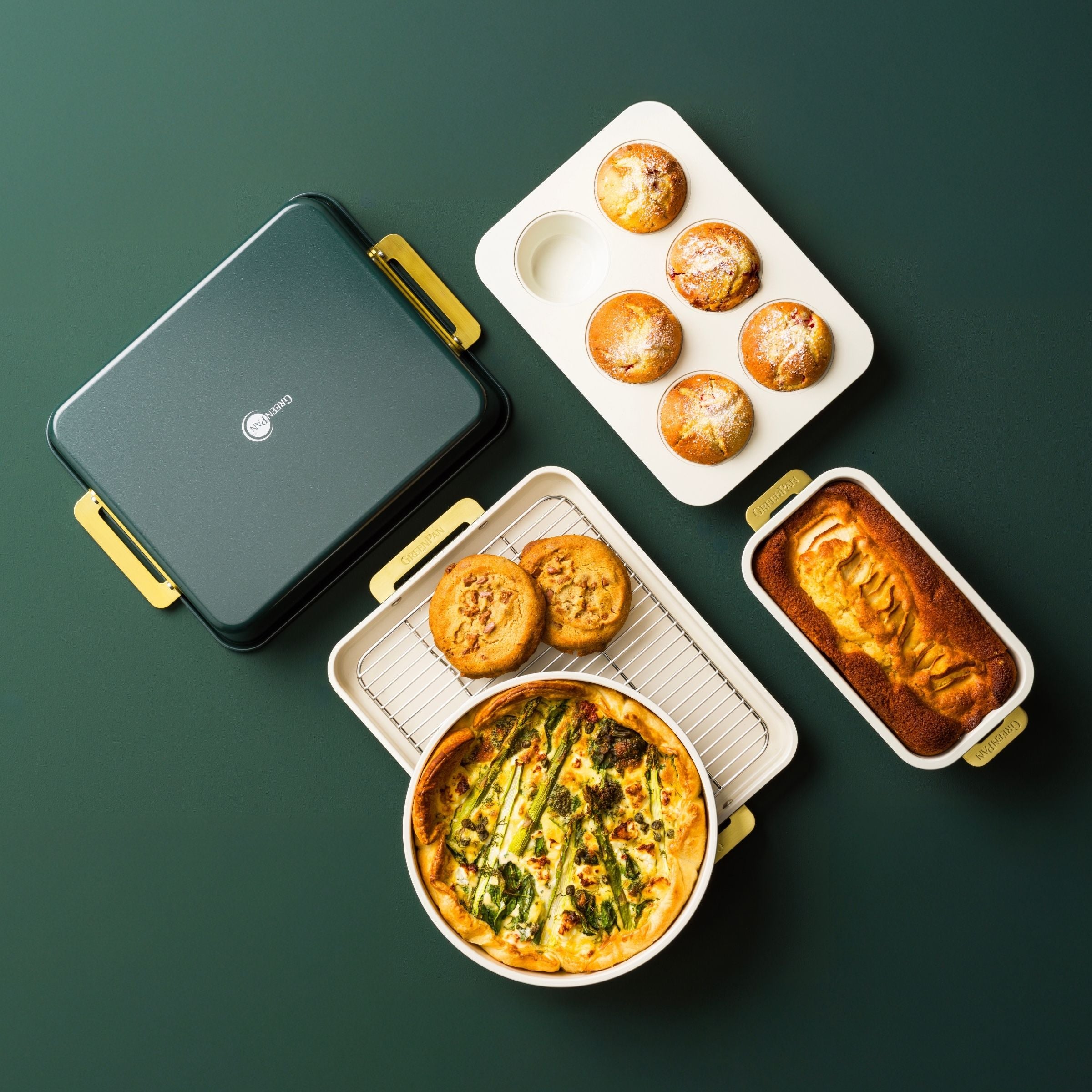 greenpan-padova-reserve-pine-green-set-de-6-moules-p-tisserie-en-acier-aluminis- image 8