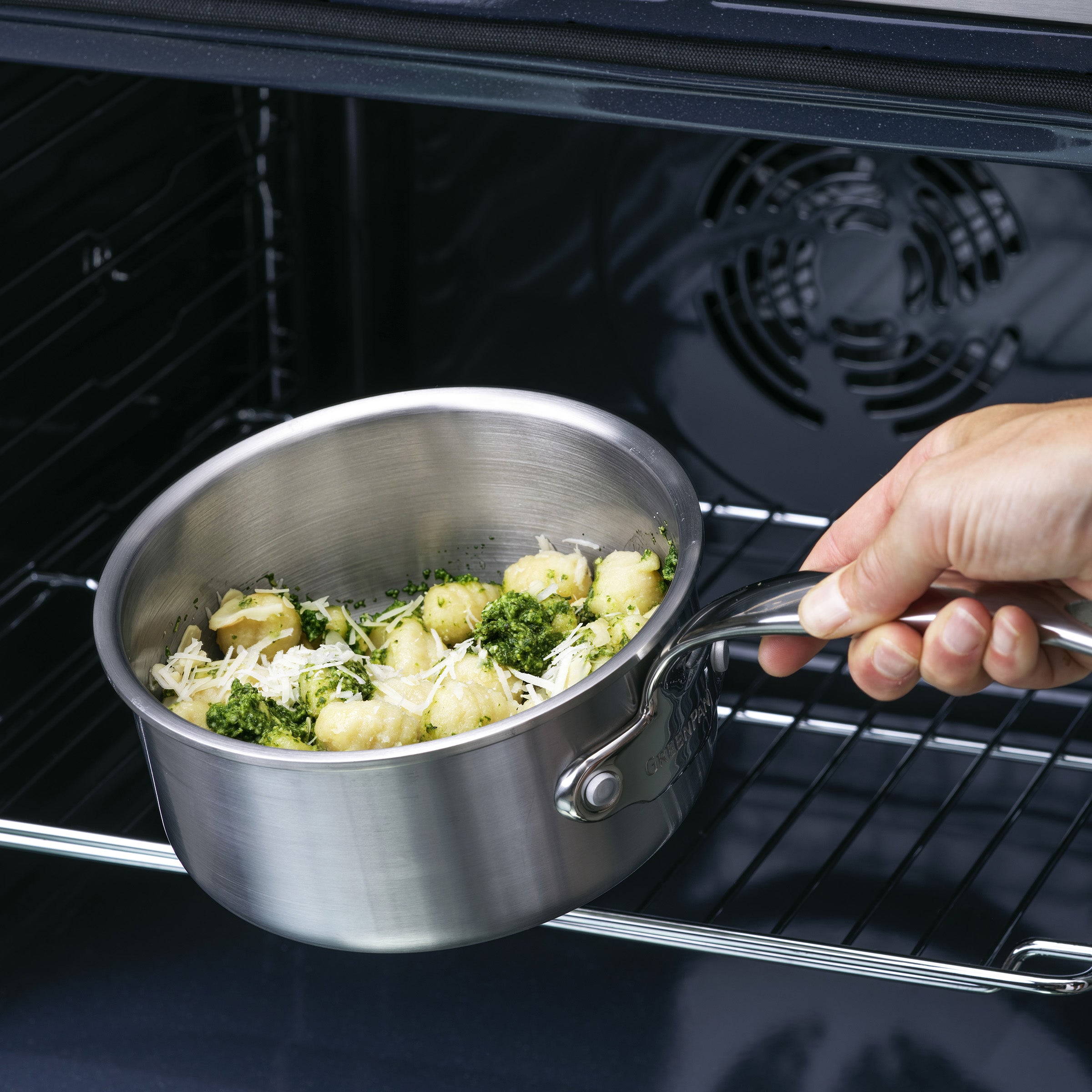greenpan-premiere-pro-faitout-18-cm-en-acier-inoxydable-5-couches-compatible-ind image 6