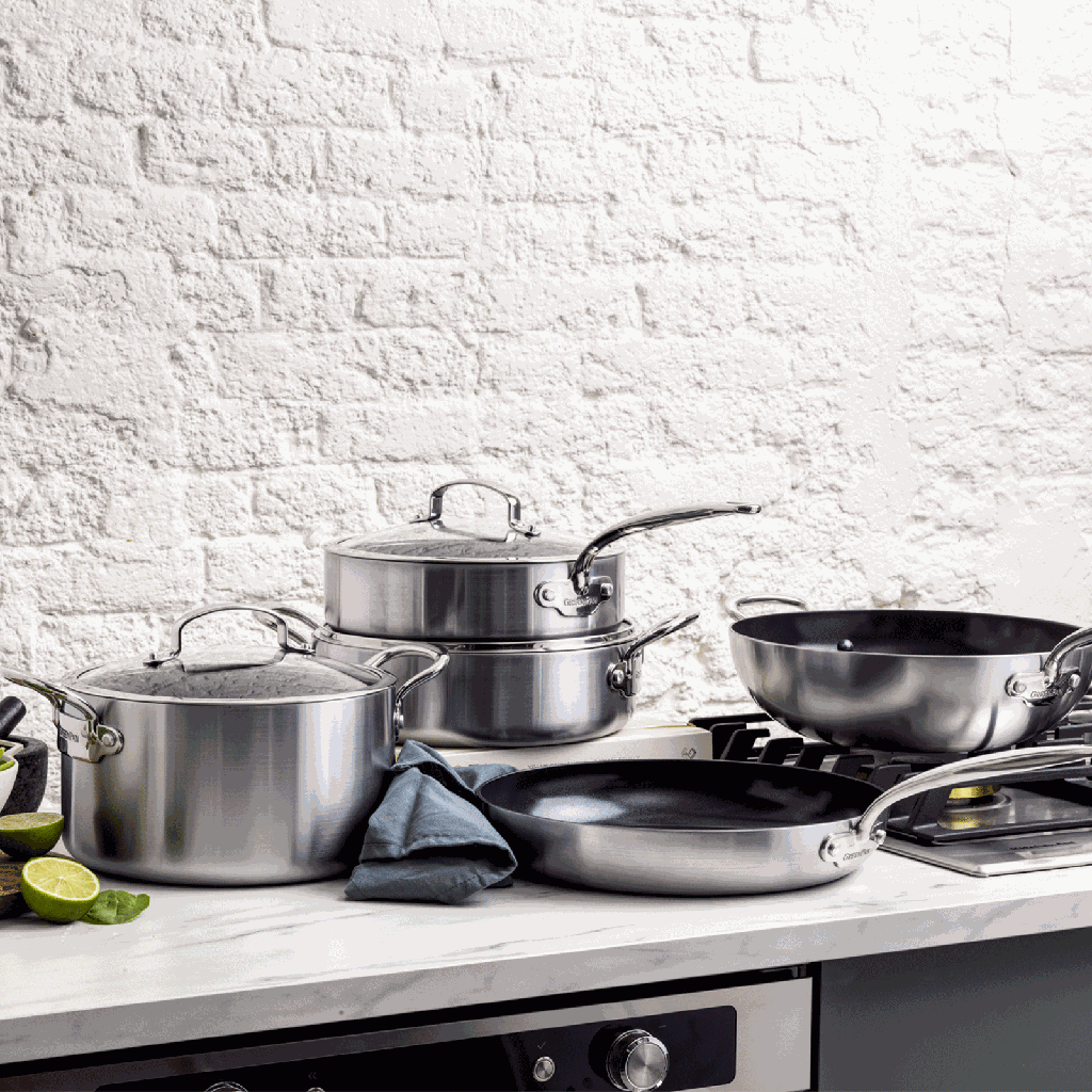 greenpan-barcelona-evershine-wok-30-cm-wok-inox-tri-plis-avec-poign-e-auxiliaire image 3