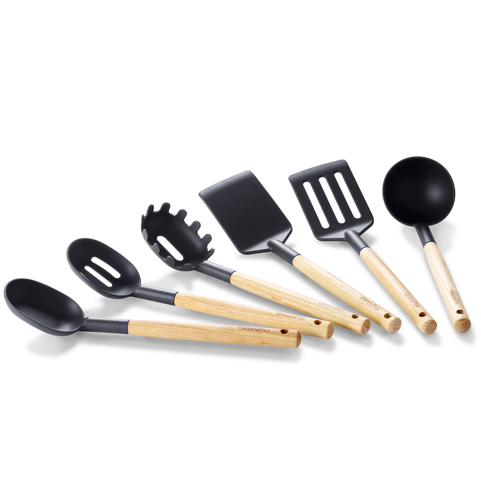 greenpan-mayflower-spatule-fendue-en-nylon-avec-manche-en-bois-de-fr-ne image 4