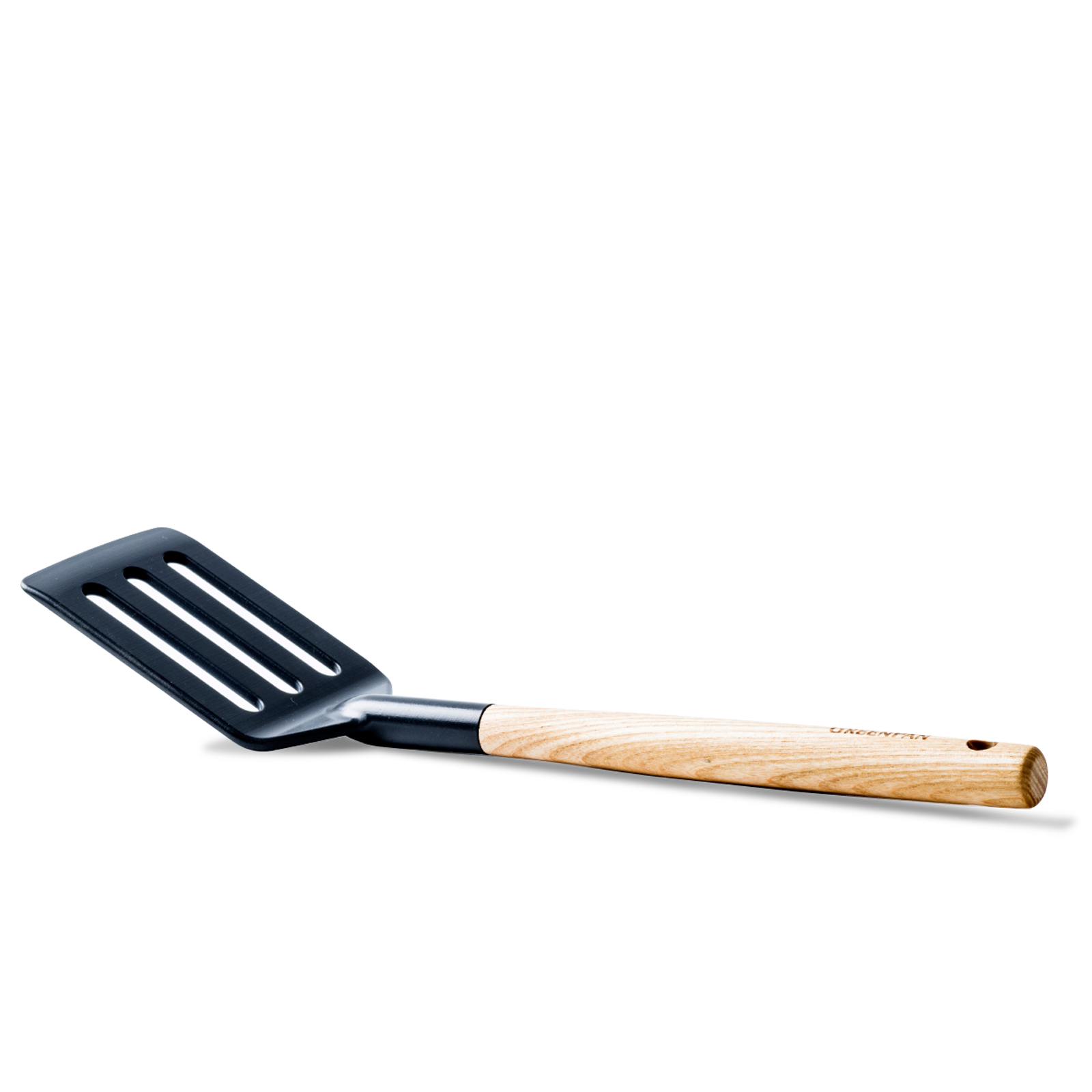greenpan-mayflower-spatule-fendue-en-nylon-avec-manche-en-bois-de-fr-ne image 1