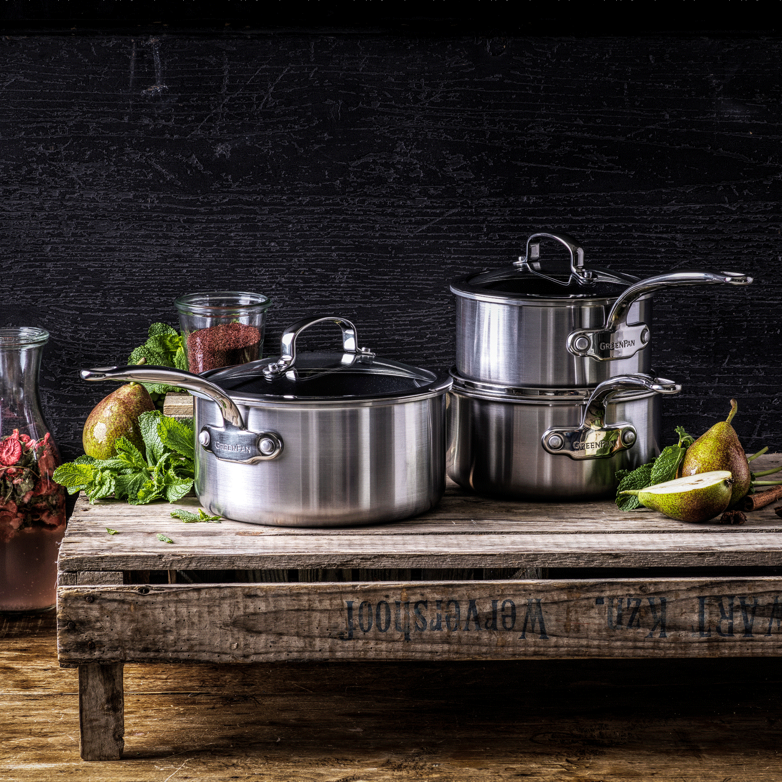 greenpan-premiere-set-de-6-casseroles-inox-professionnel-3-couches-technologie-e image 2