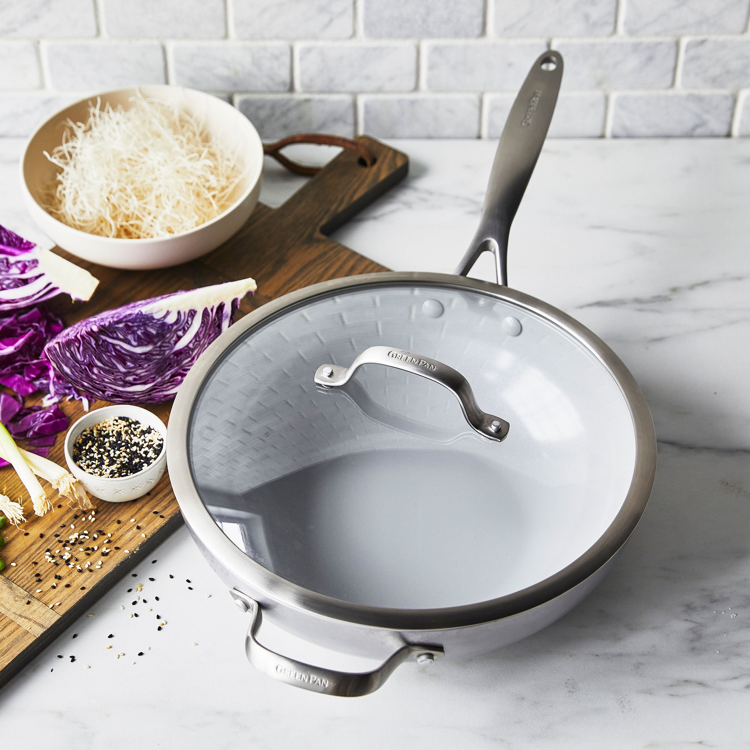 greenpan-venice-pro-evershine-wok-30-cm-avec-couvercle-inox-3-couches-anti-d-col image 6