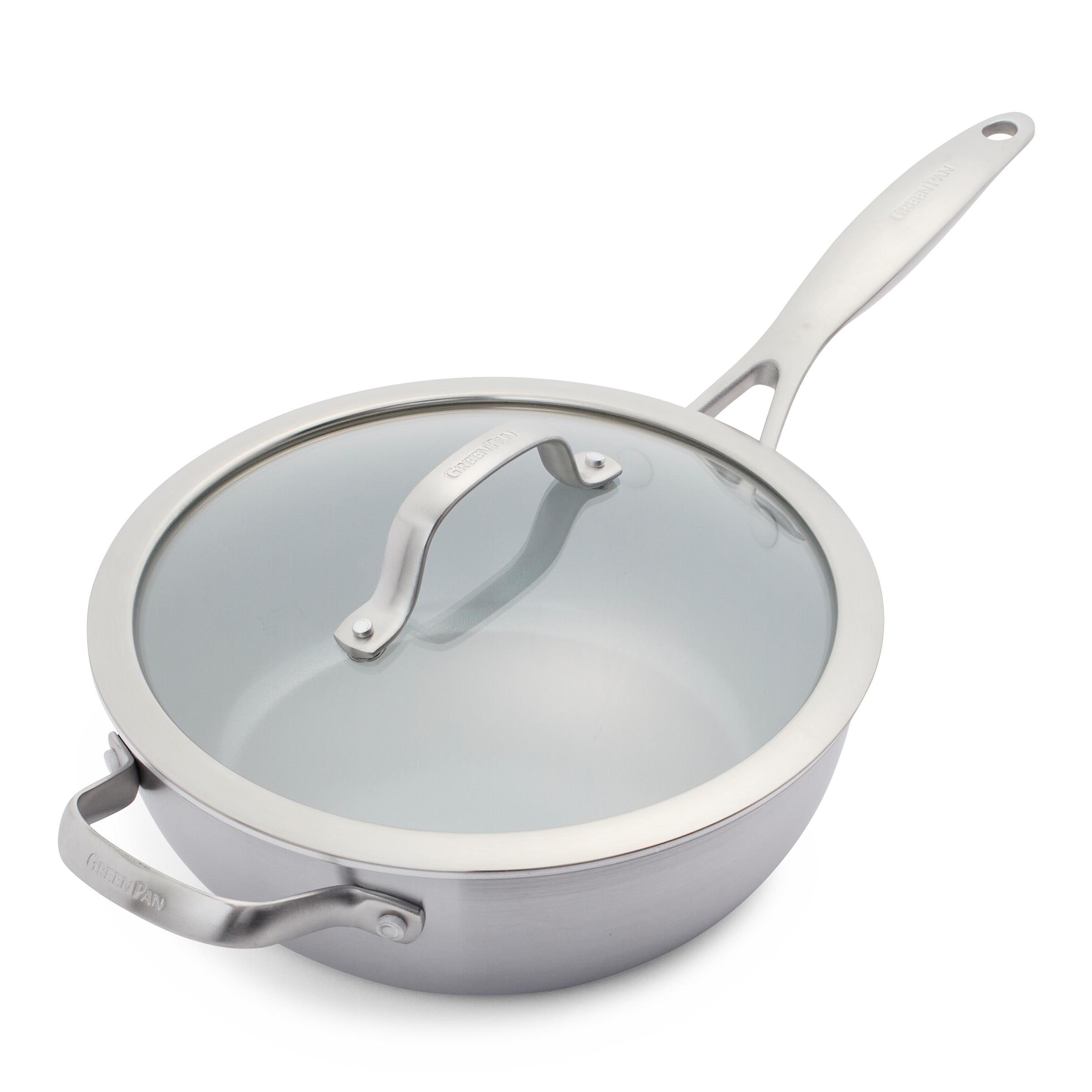 greenpan-venice-pro-evershine-po-le-24-cm-avec-couvercle-acier-inoxydable-3-couc image 1